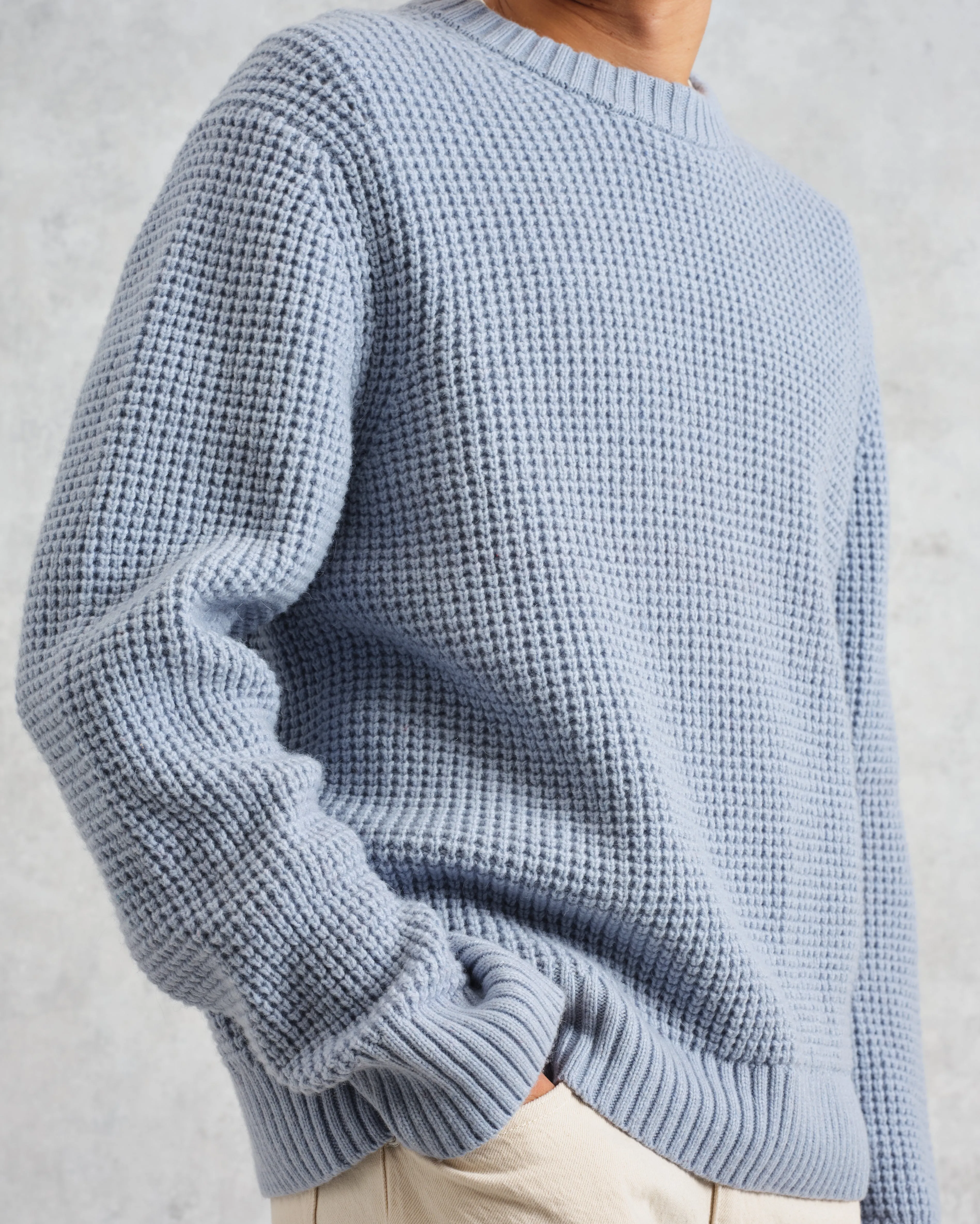 Wilde - Pale Blue Waffle Knit Jumper sold by Wax London product image thumbnail 3