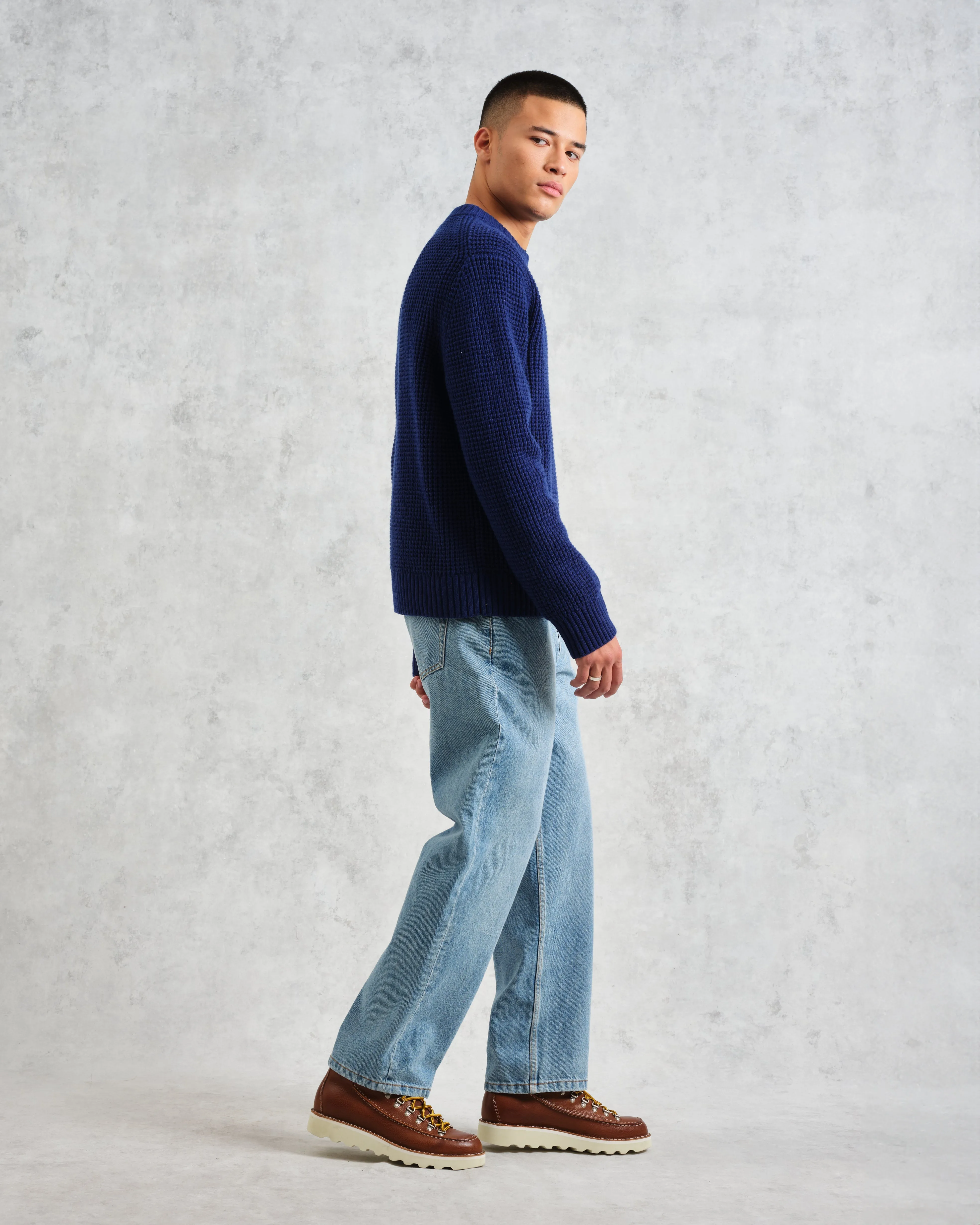 Wilde - Blue Waffle Knit Jumper sold by Wax London product image thumbnail 5