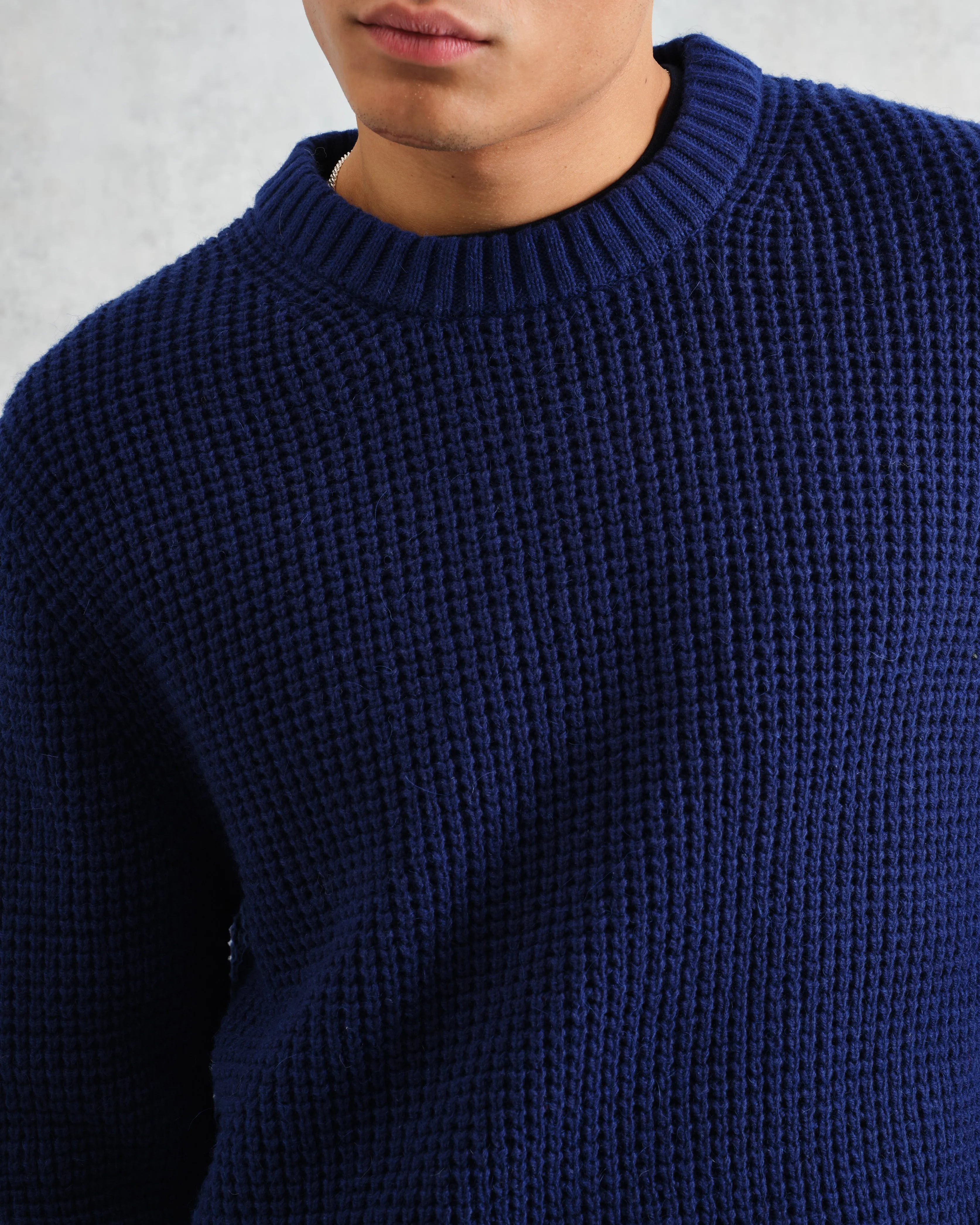 Wilde - Blue Waffle Knit Jumper sold by Wax London product image thumbnail 3