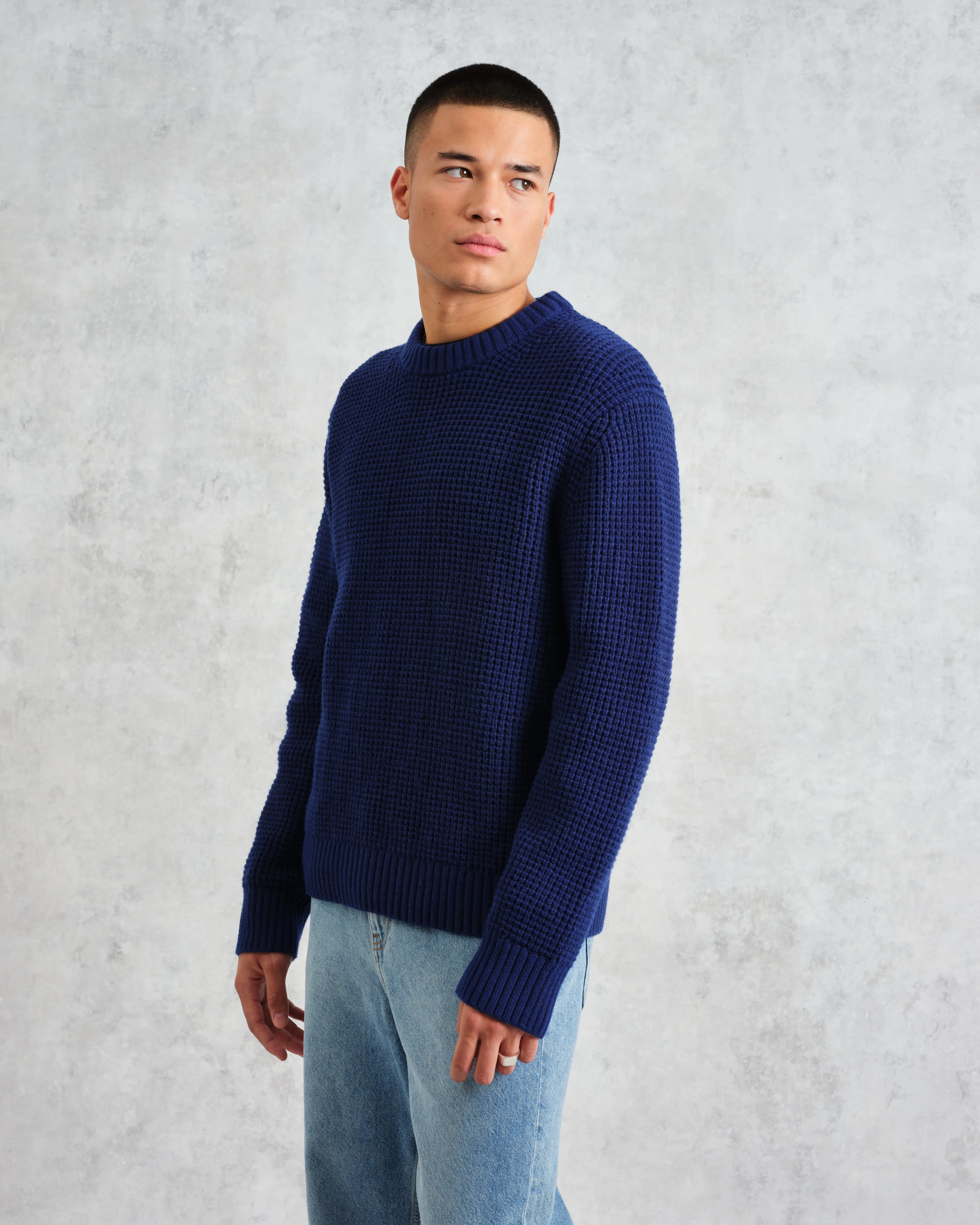 Wilde - Blue Waffle Knit Jumper sold by Wax London product image thumbnail 2