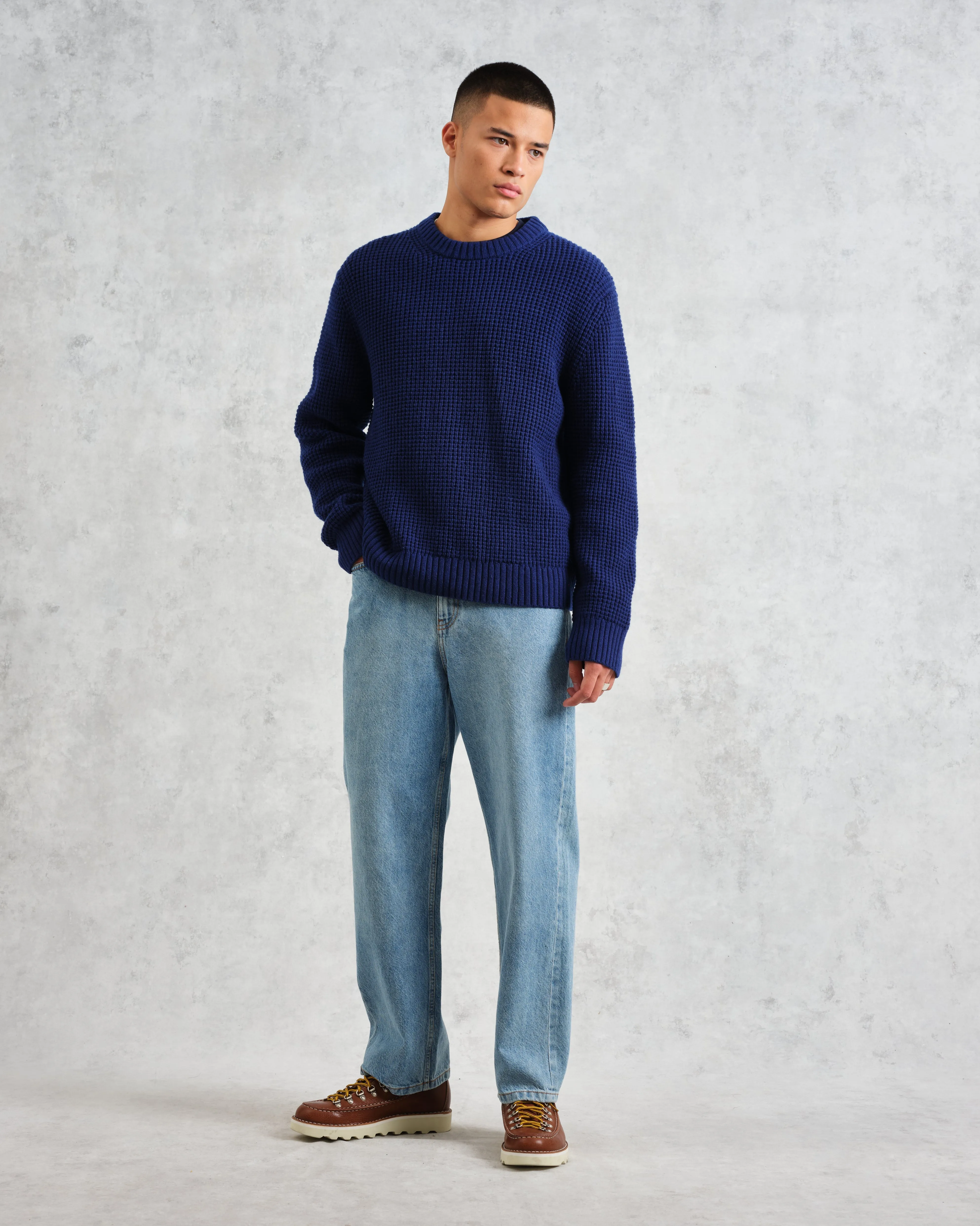 Wilde - Blue Waffle Knit Jumper sold by Wax London product image thumbnail 4