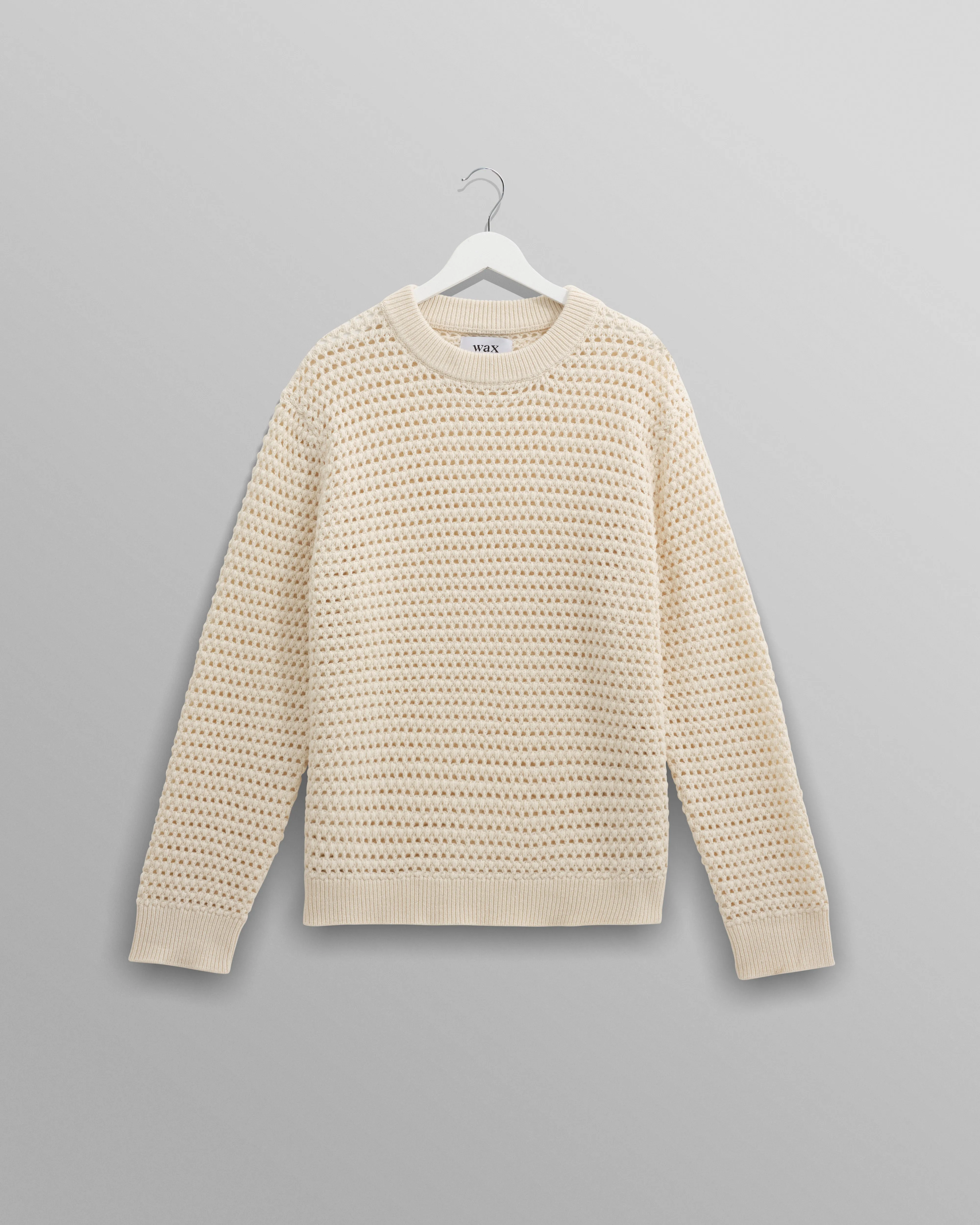 Wilde - Ecru Open Knit Jumper sold by Wax London
