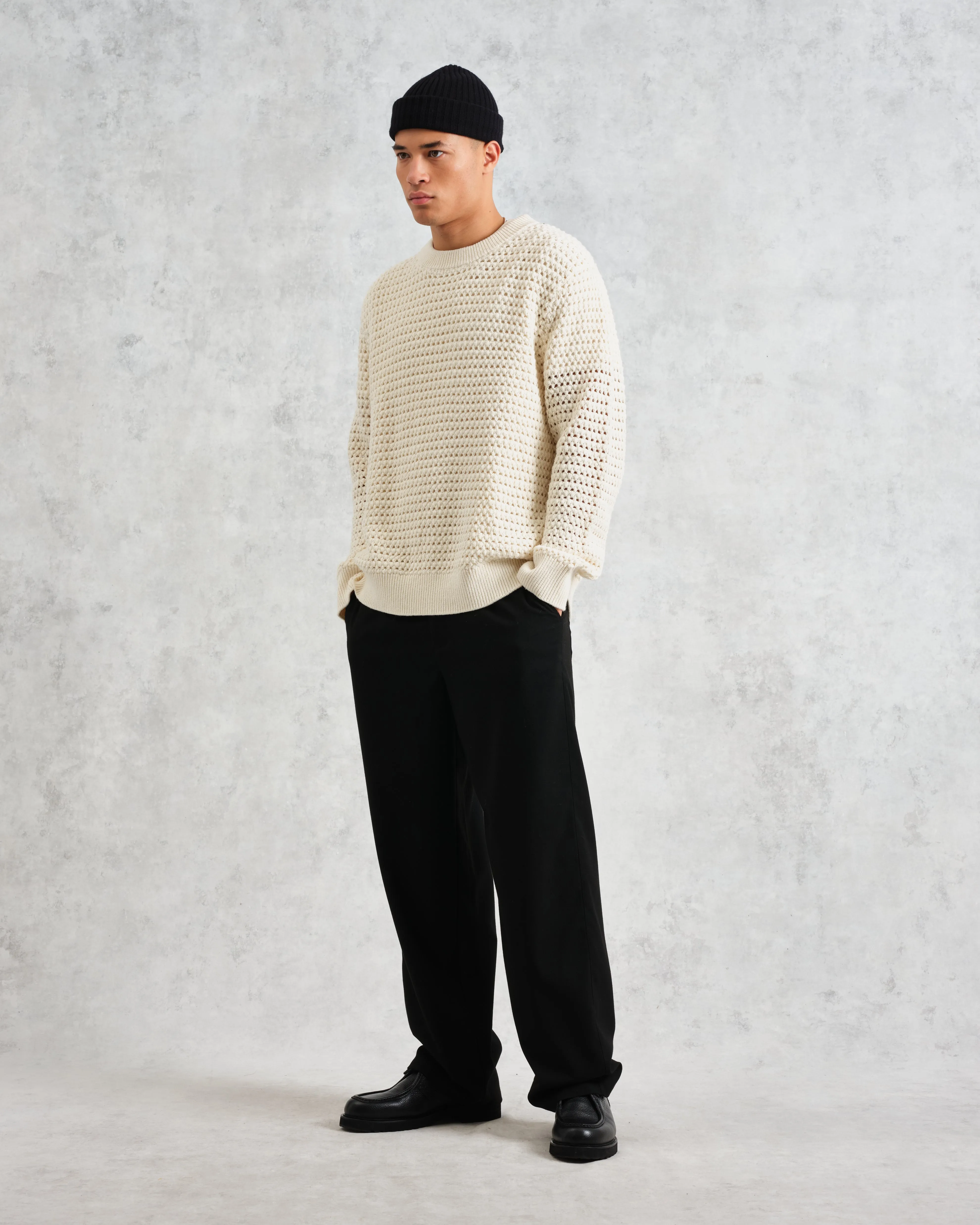Wilde - Ecru Open Knit Jumper sold by Wax London product image thumbnail 4