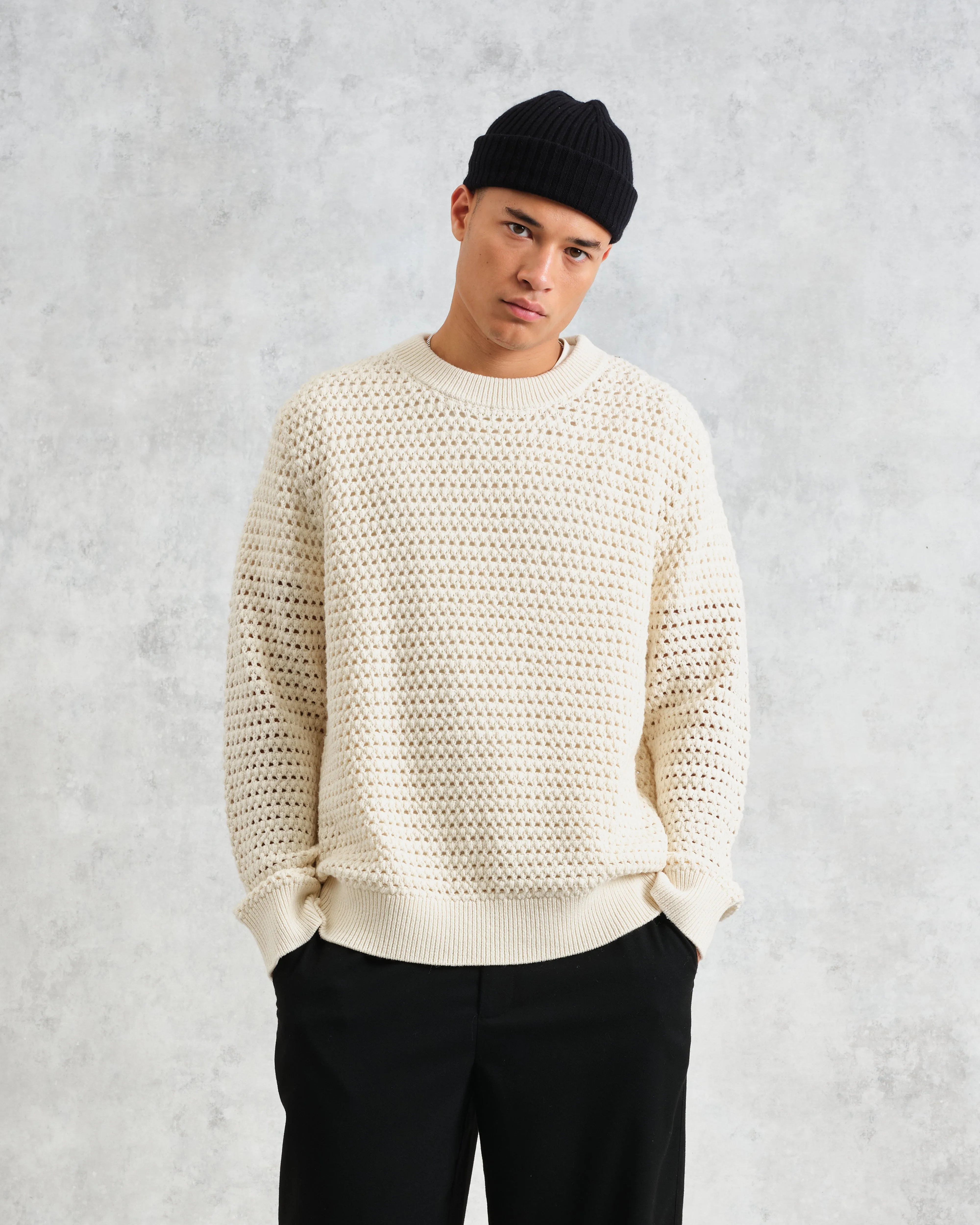 Wilde - Ecru Open Knit Jumper sold by Wax London product image thumbnail 2