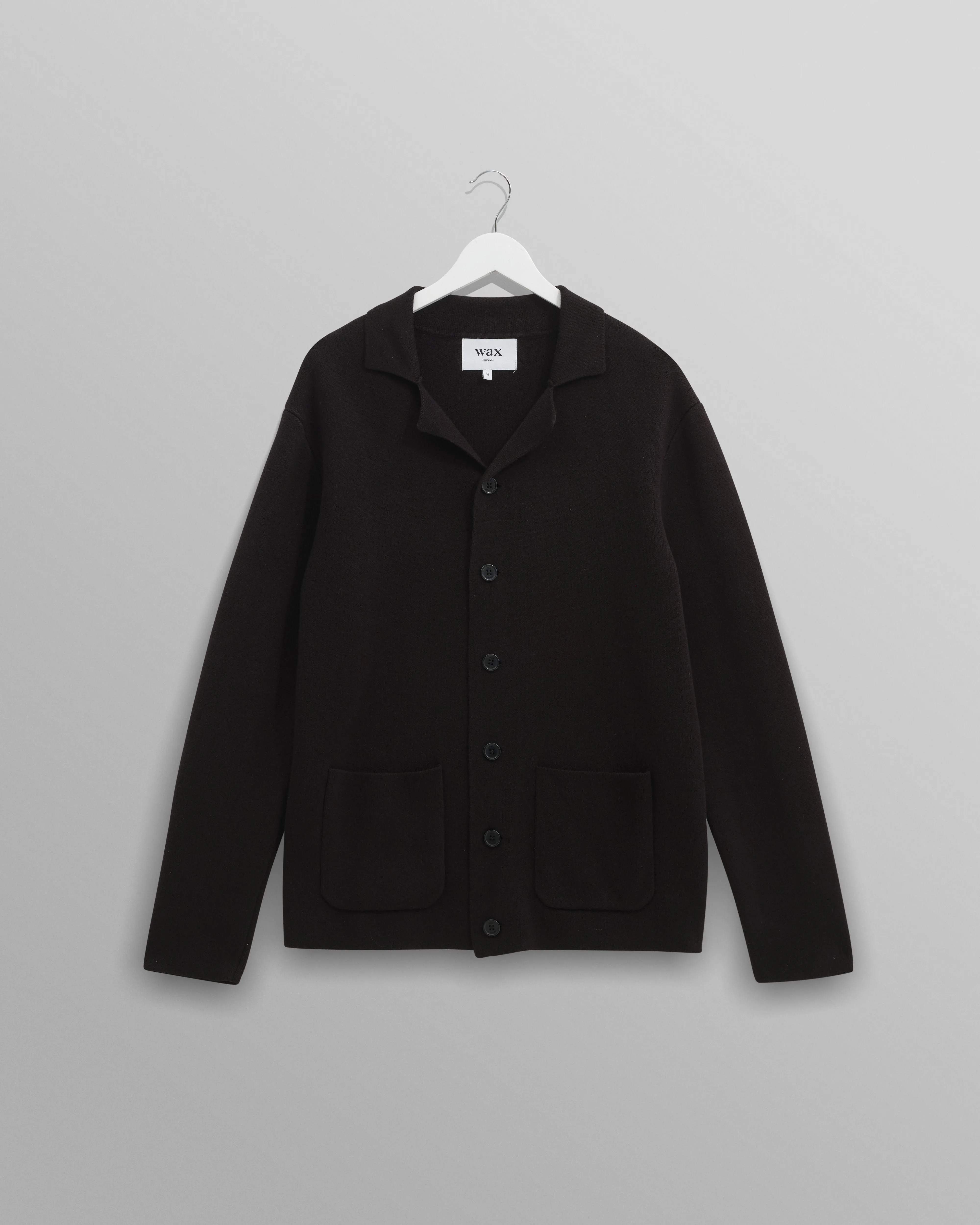 Wightman - Black Milano Cardigan sold by Wax London