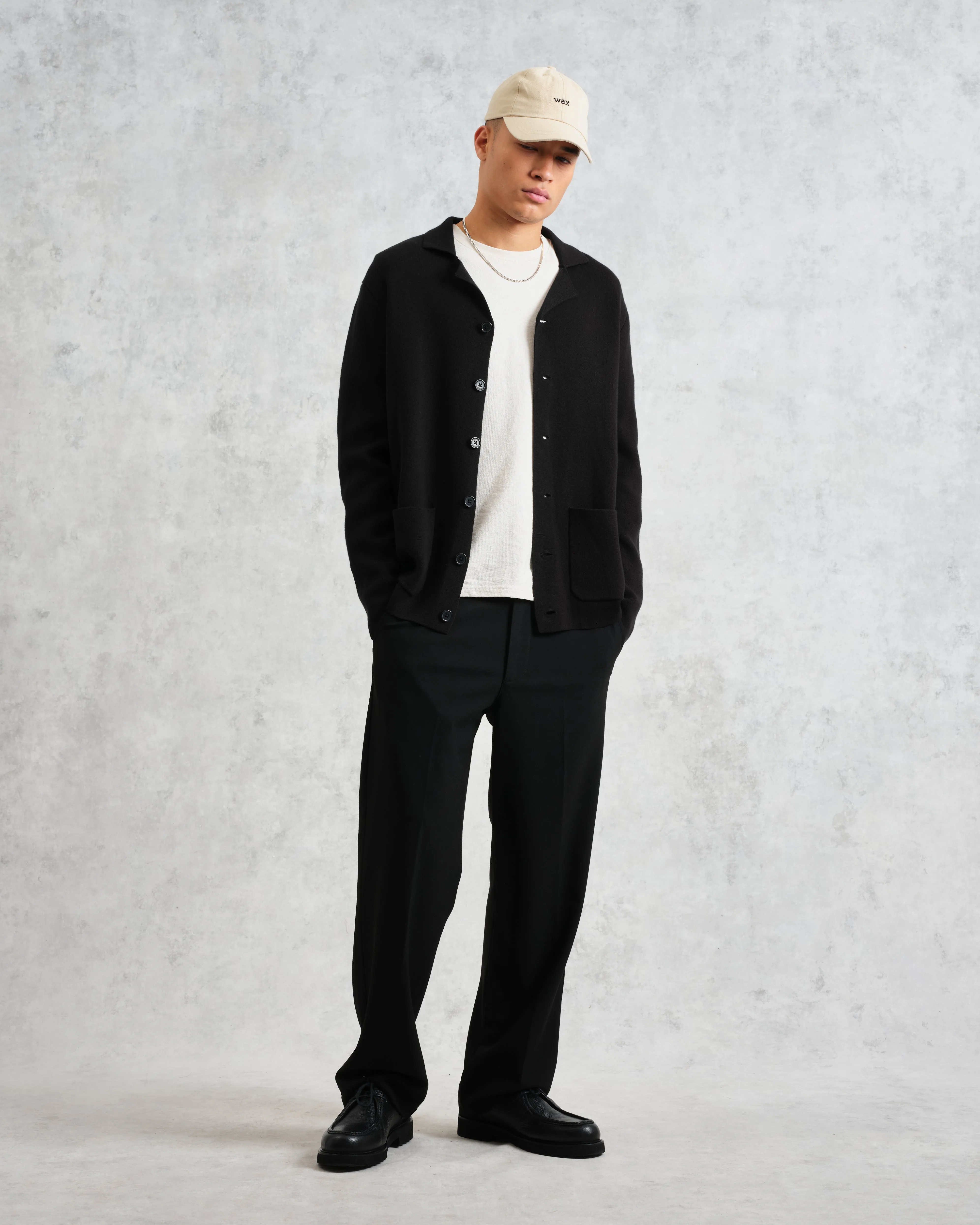 Wightman - Black Milano Cardigan sold by Wax London product image thumbnail 4