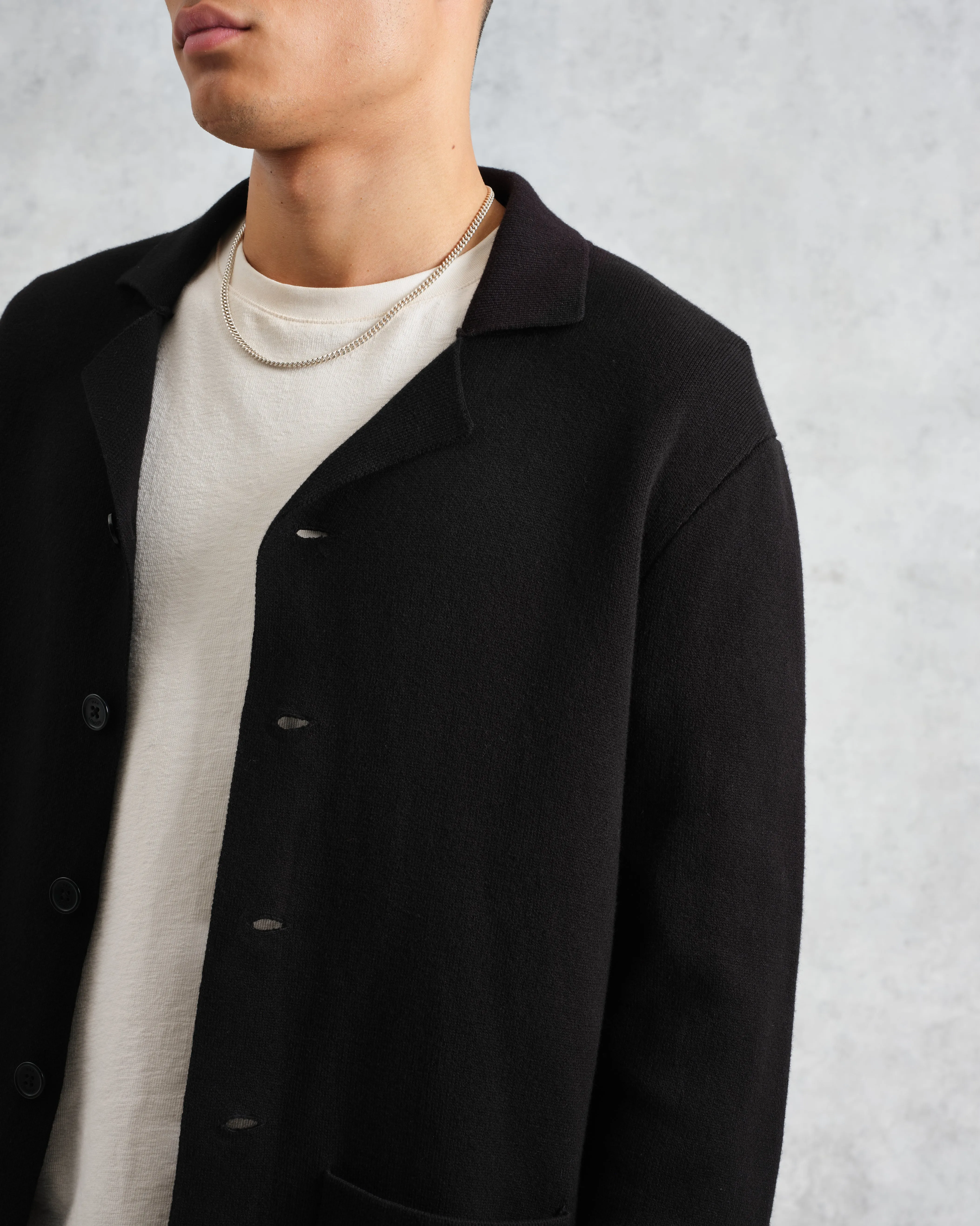 Wightman - Black Milano Cardigan sold by Wax London product image thumbnail 3