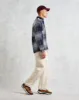 Whiting - Navy And Blue Ombre Check Overshirt sold by Wax London