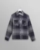 Whiting - Navy And Blue Ombre Check Overshirt sold by Wax London
