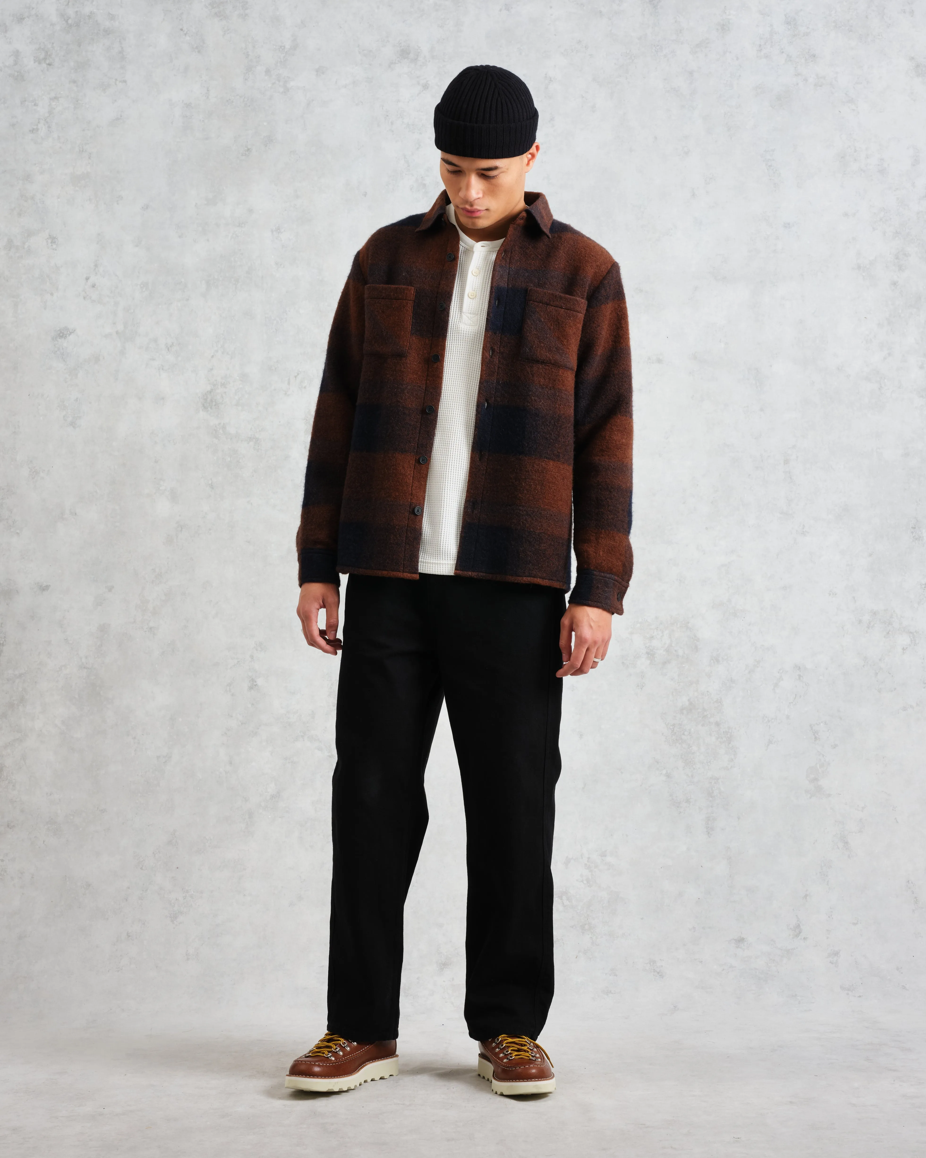 Whiting - Multicolour Check Mohair Overshirt sold by Wax London product image thumbnail 4