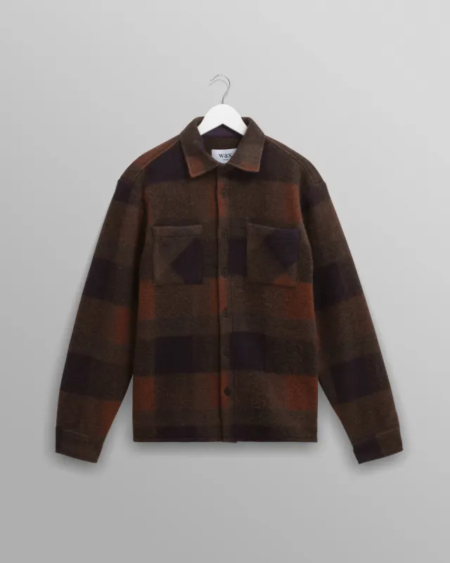 Whiting - Multicolour Check Mohair Overshirt sold by Wax London