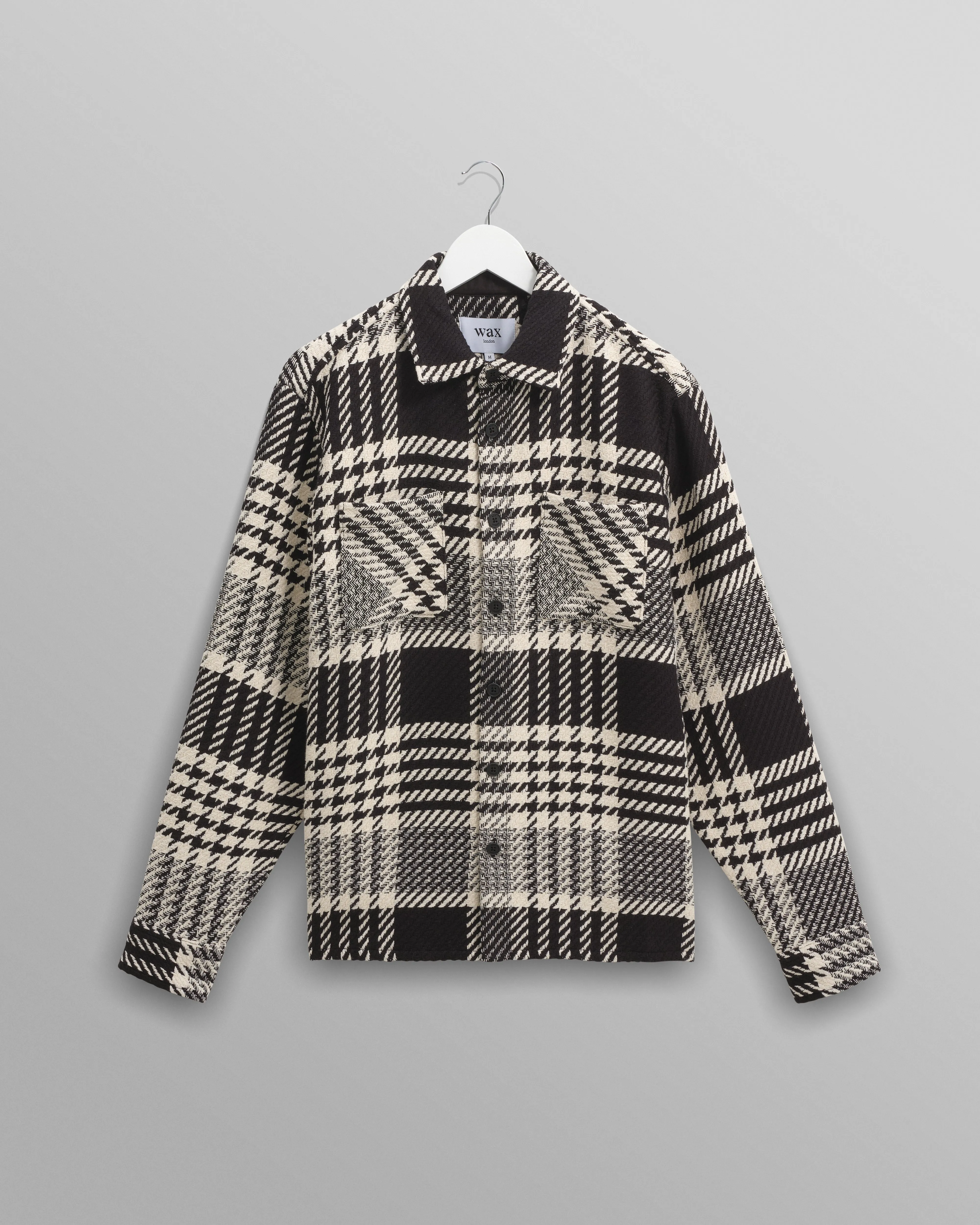 Whiting - Ecru And Black Lake Check Overshirt sold by Wax London