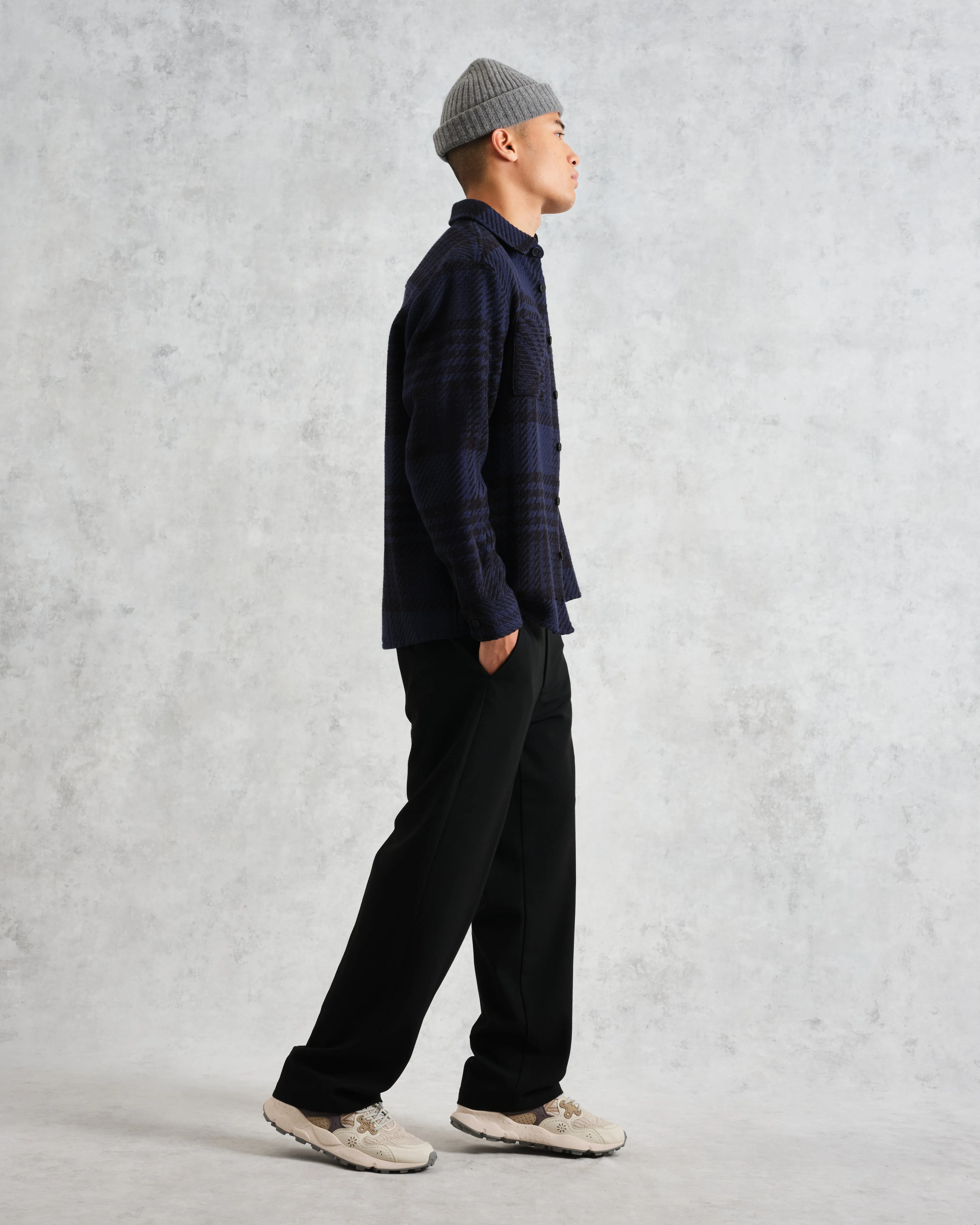 Whiting - Blue And Black Lake Check Overshirt sold by Wax London product image thumbnail 5