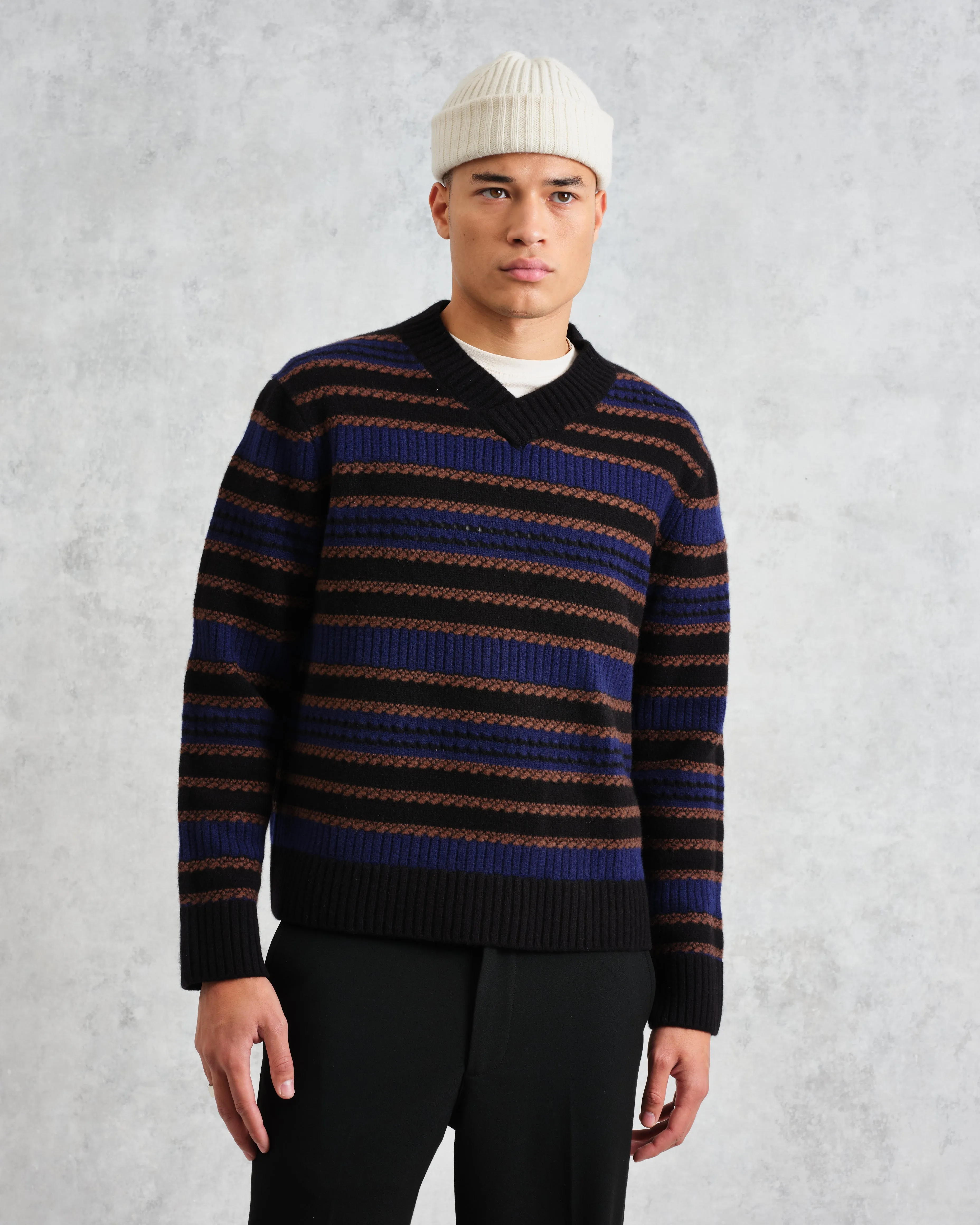 Scafell - Black Pointelle Stitch Jumper sold by Wax London product image thumbnail 2