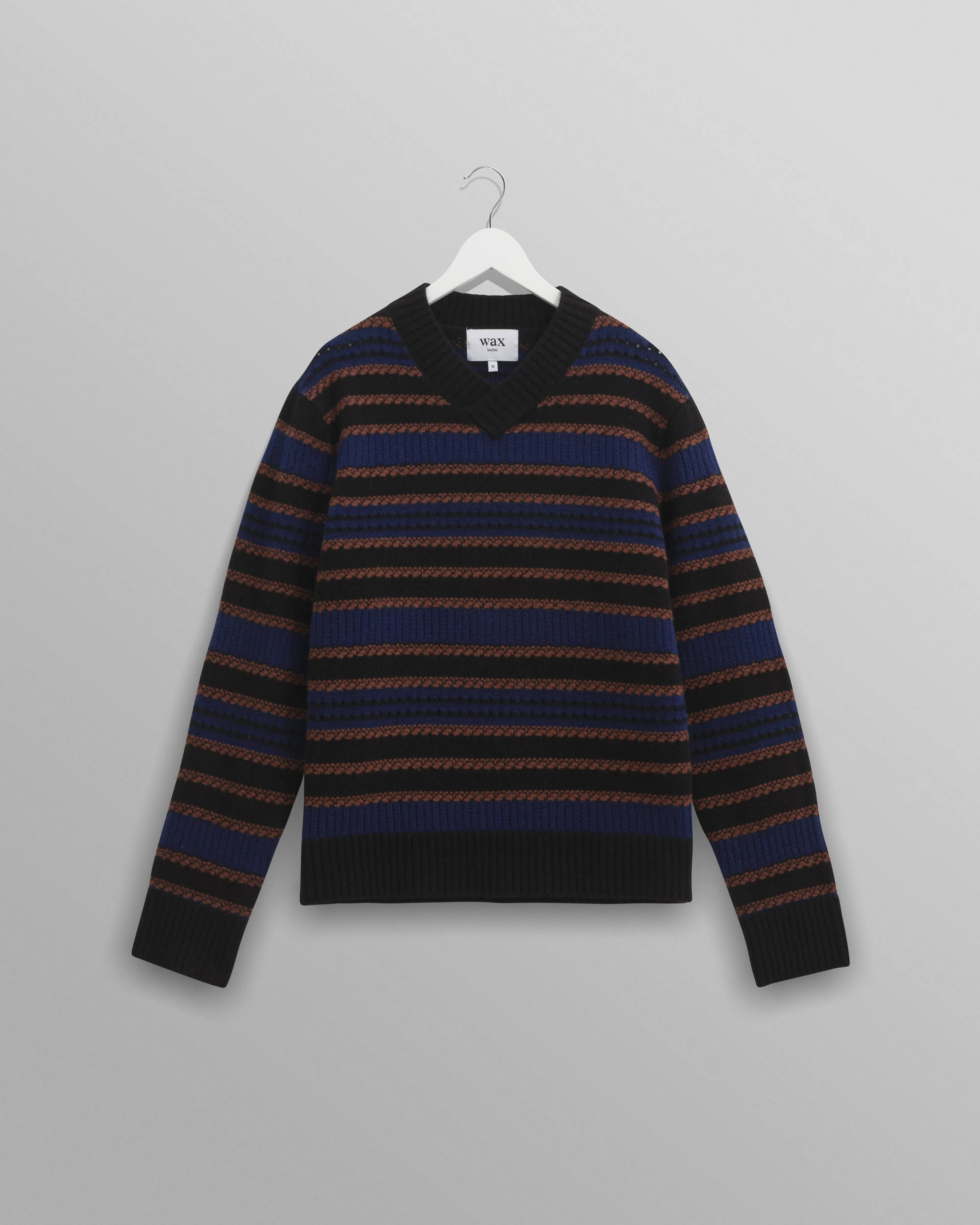 Scafell - Black Pointelle Stitch Jumper sold by Wax London