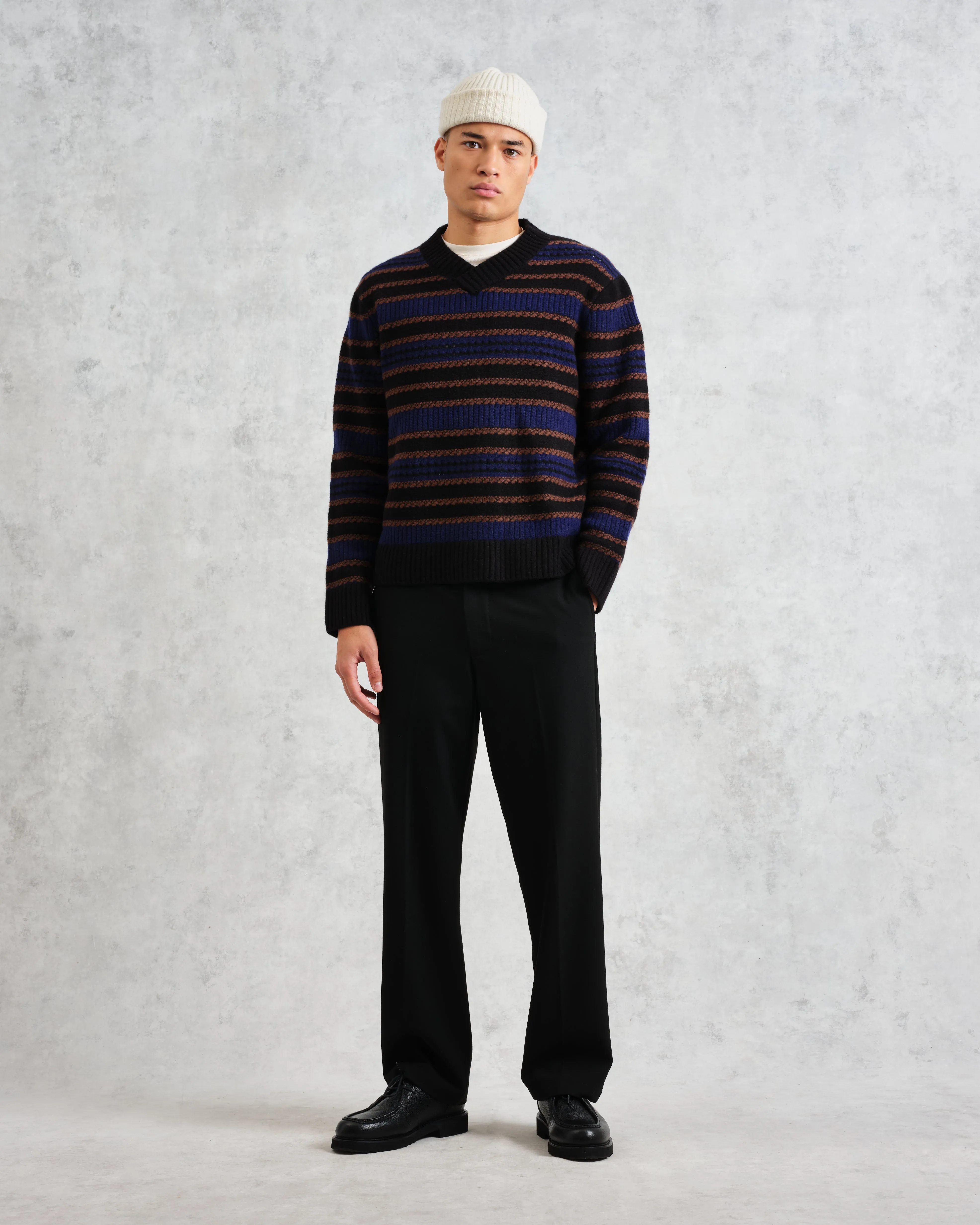 Scafell - Black Pointelle Stitch Jumper sold by Wax London product image thumbnail 4