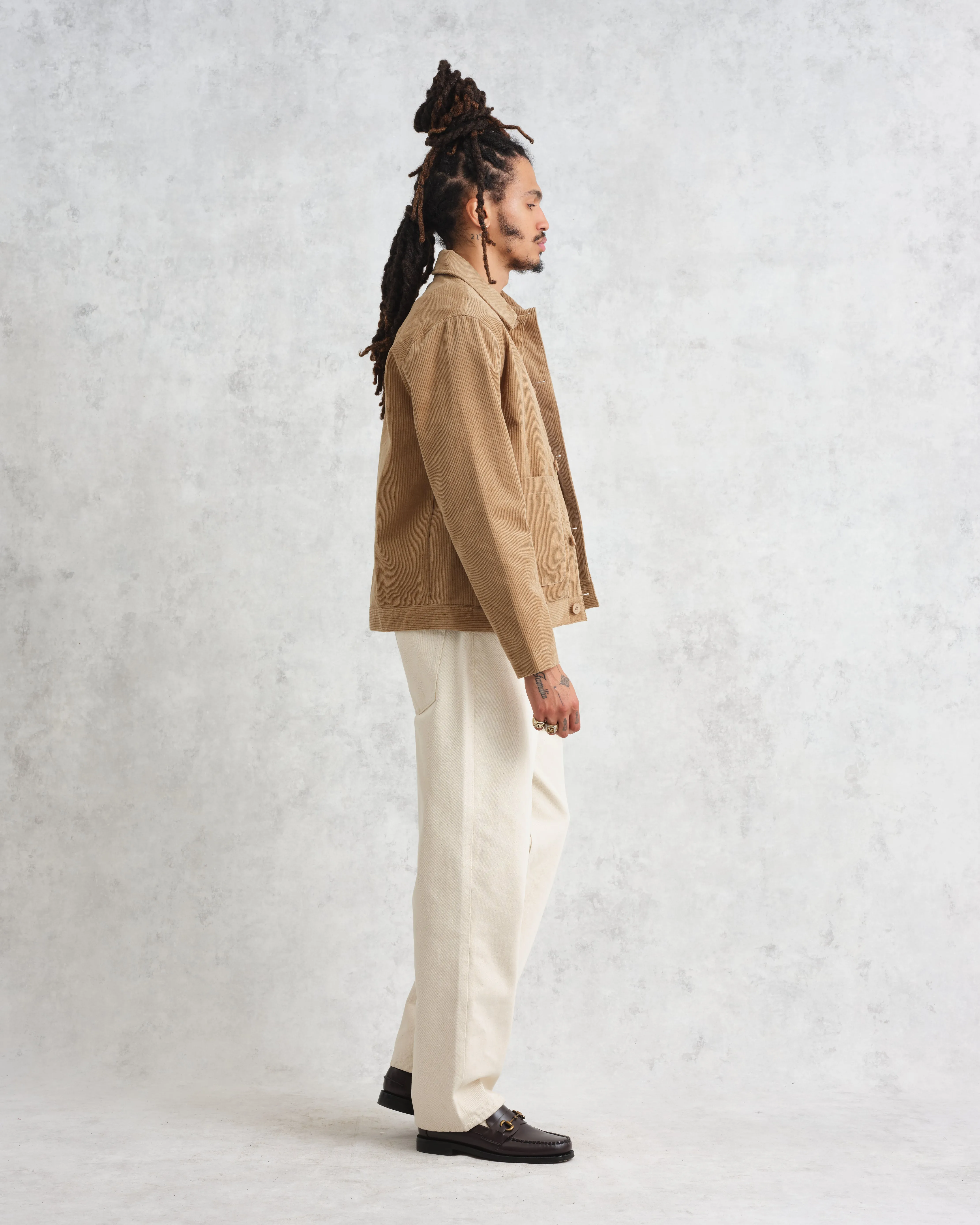 Landmark - Sand Corduroy Chore Jacket sold by Wax London product image thumbnail 5
