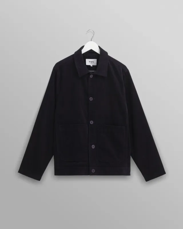 Landmark - Navy Corduroy Chore Jacket made by Wax London