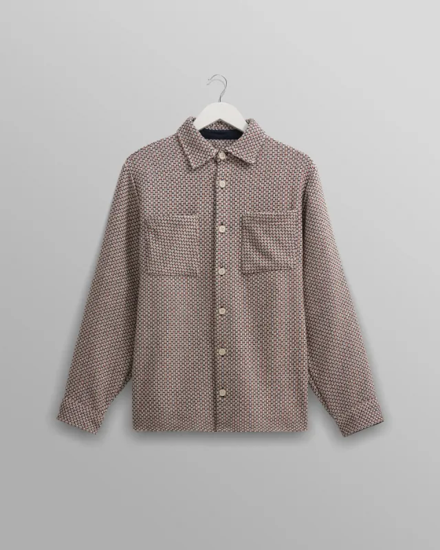 Whiting Overshirt Rust/Multi Chiltern sold by Wax London