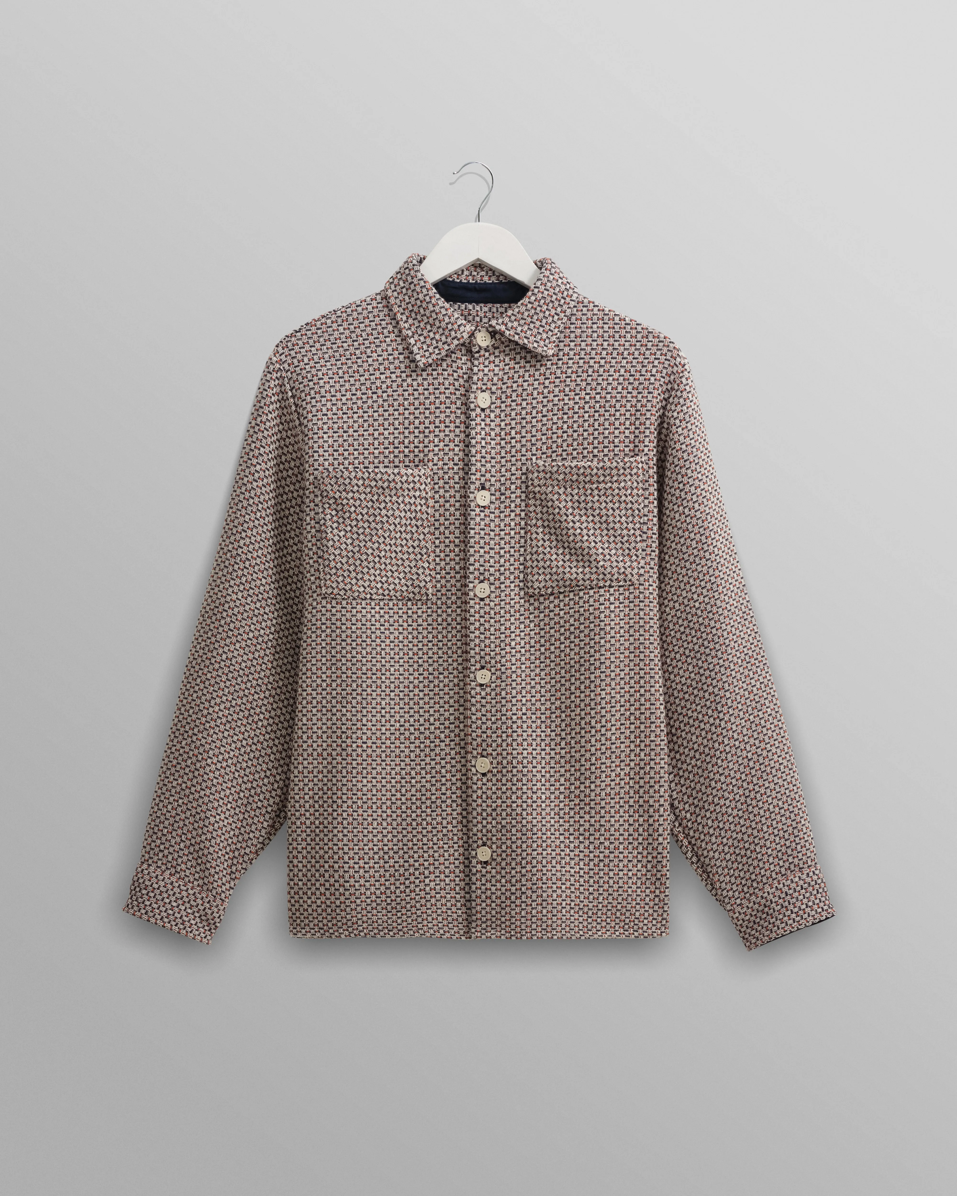 Whiting Overshirt Rust/Multi Chiltern sold by Wax London