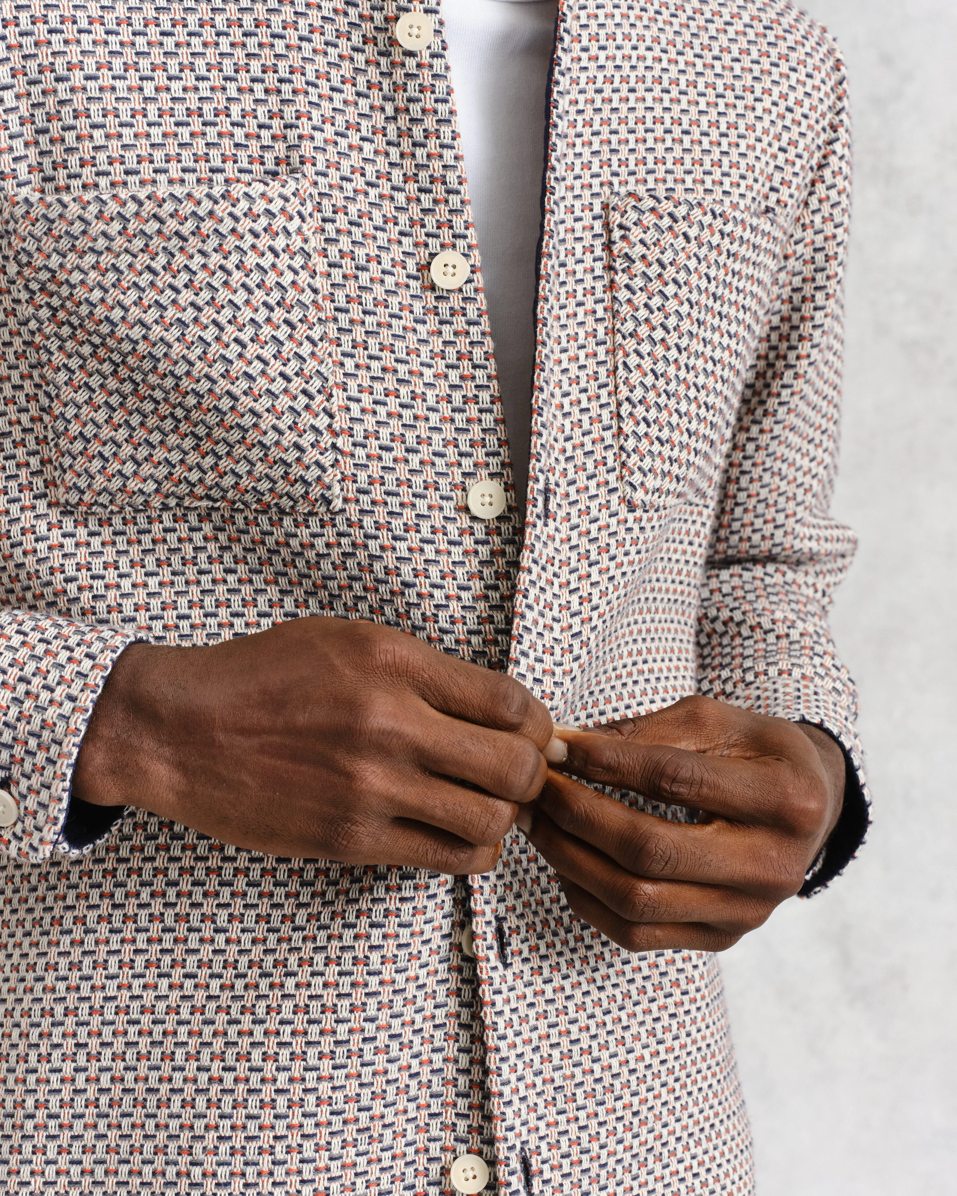 Whiting Overshirt Rust/Multi Chiltern sold by Wax London product image thumbnail 3