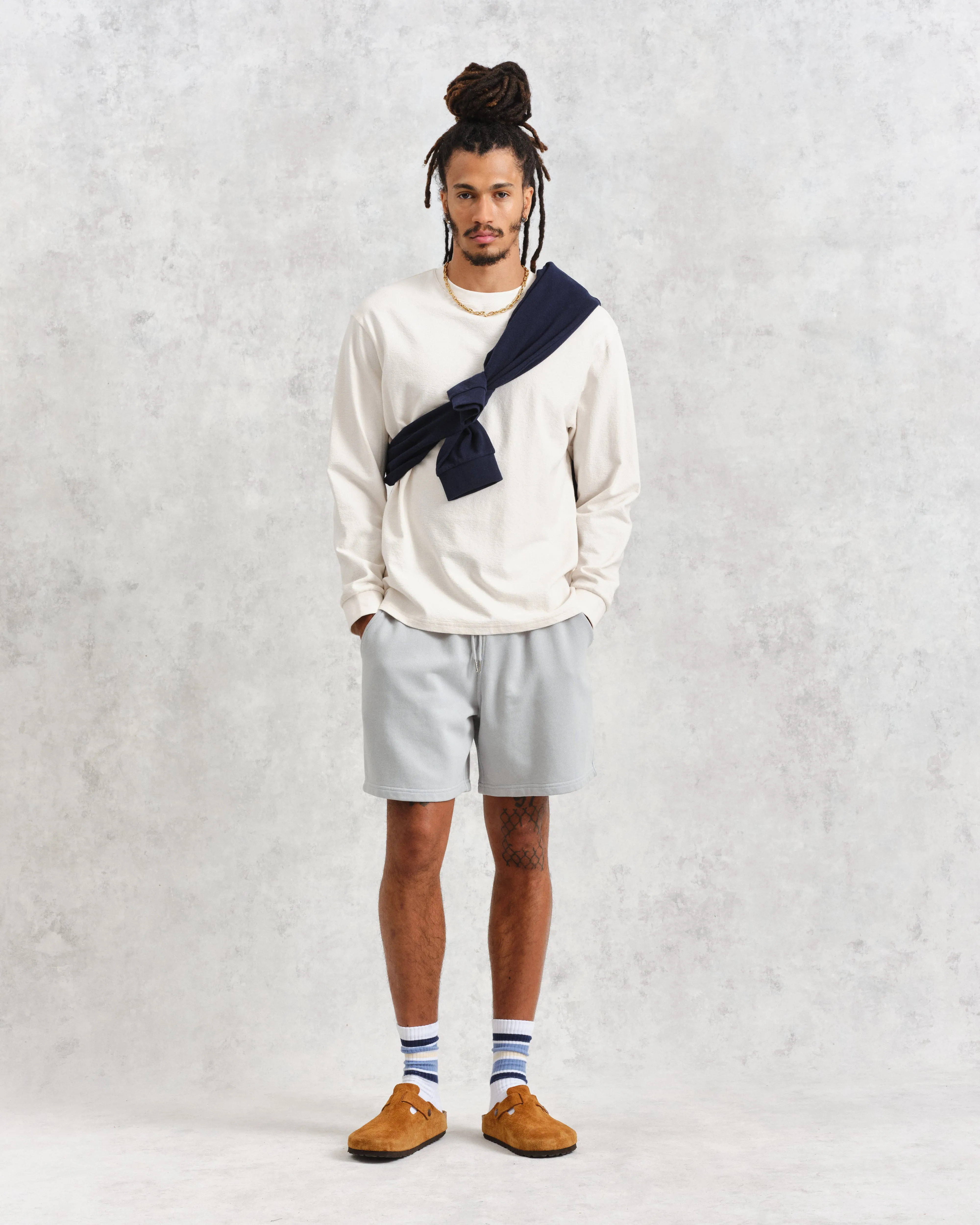 Dudley Sweat Shorts Blue sold by Wax London product image thumbnail 4