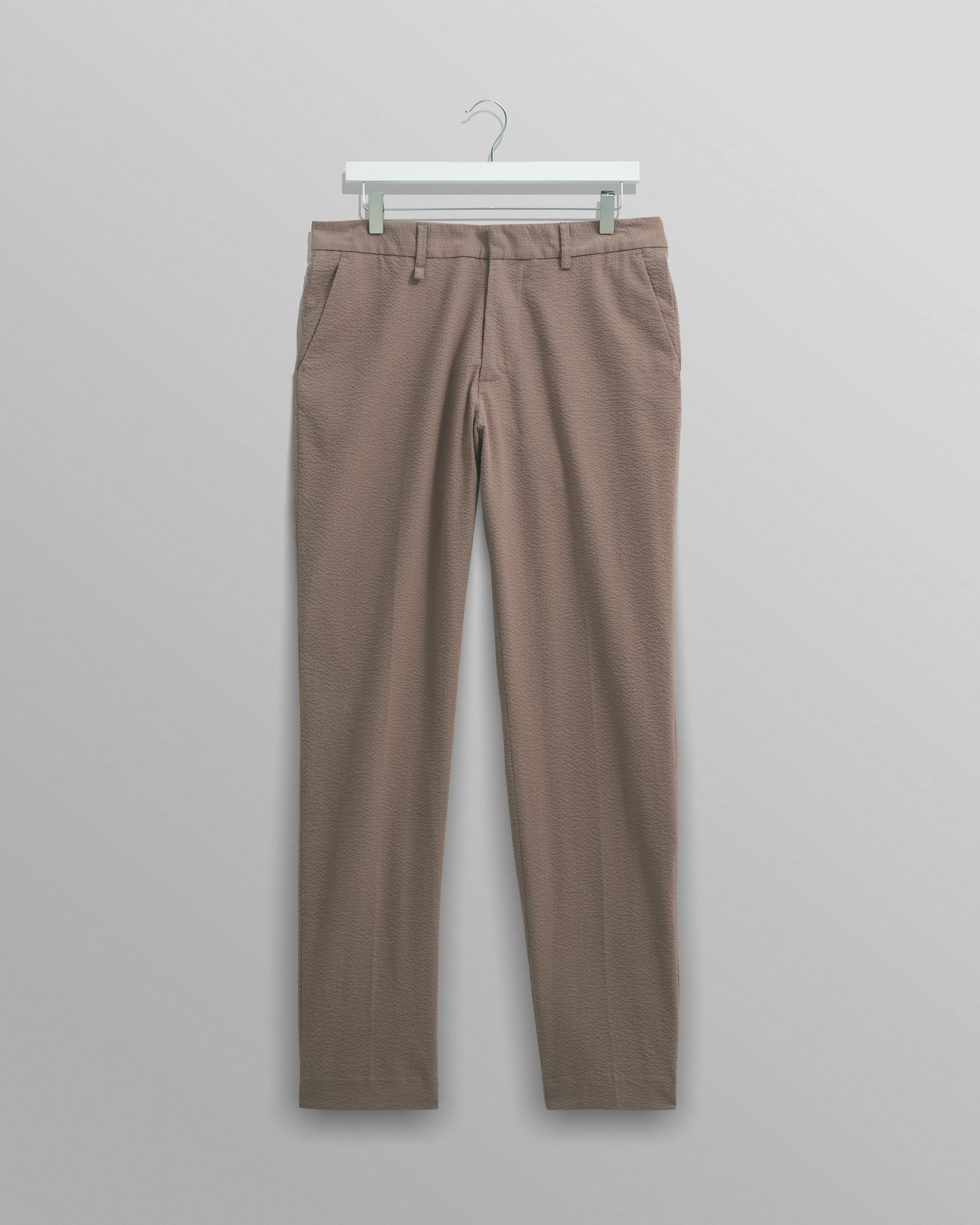 Alp Trousers Taupe Seersucker sold by Wax London