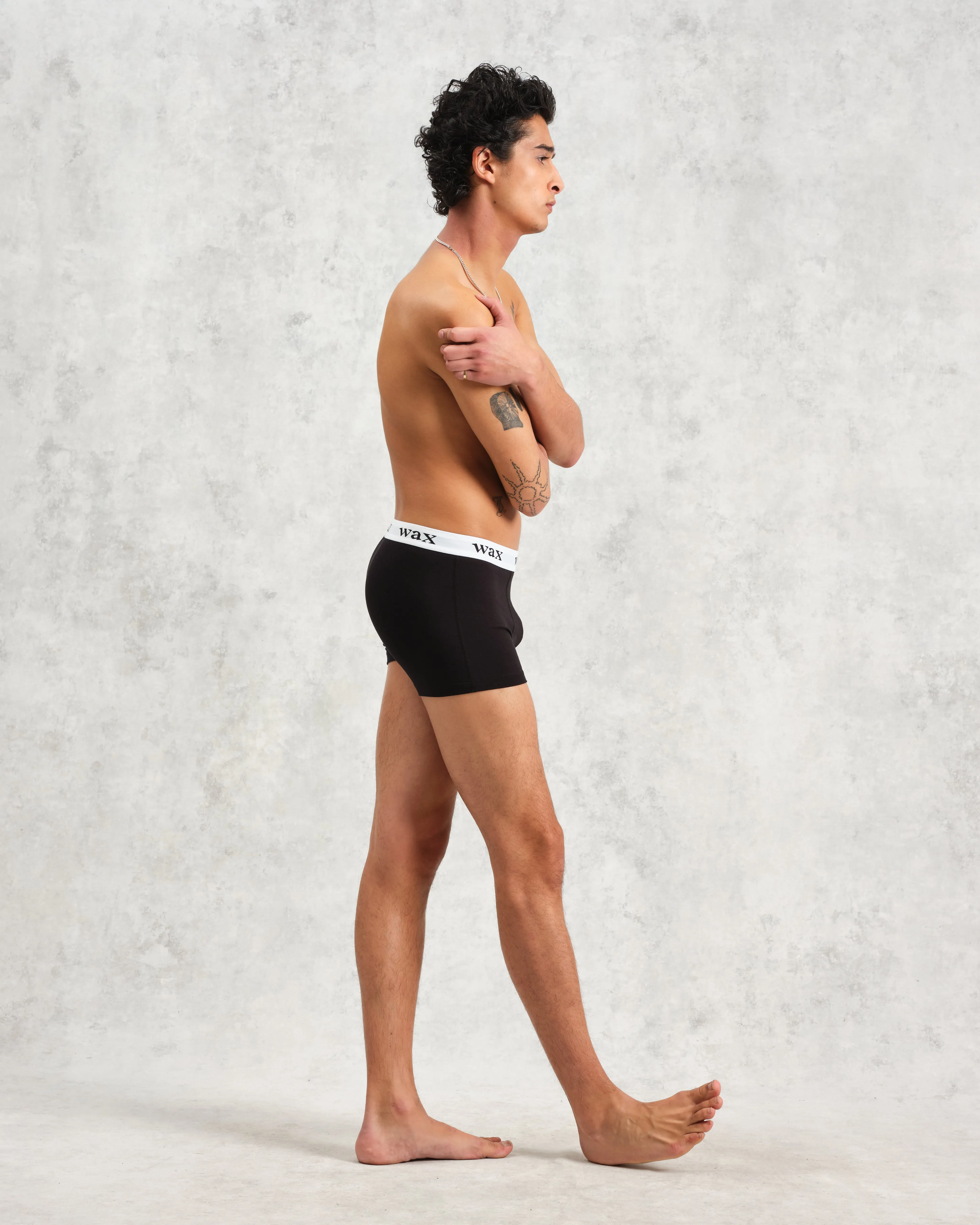 Brodie - Black Stretch Cotton Boxers sold by Wax London product image thumbnail 5