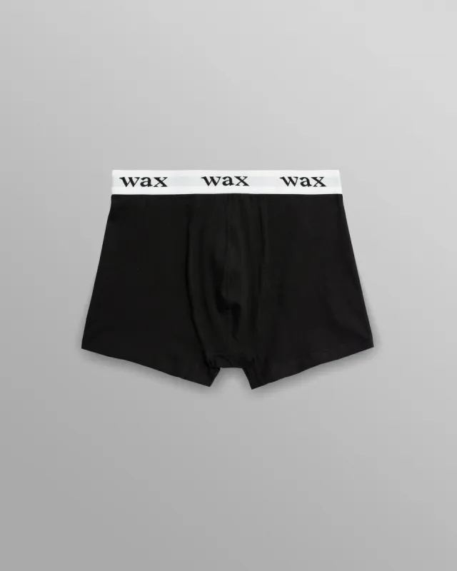 Brodie - Black Stretch Cotton Boxers made by Wax London