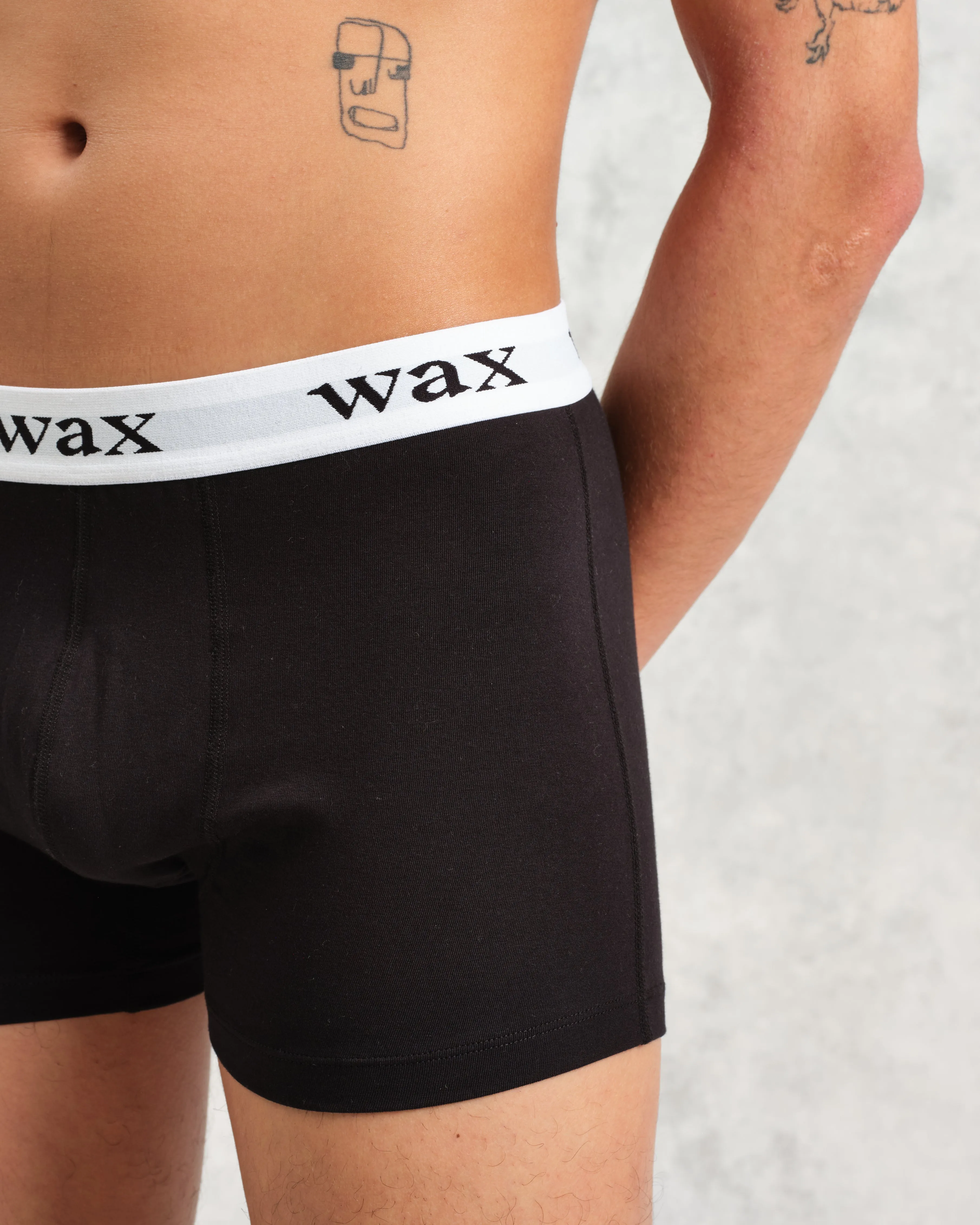 Brodie - Black Stretch Cotton Boxers sold by Wax London product image thumbnail 3