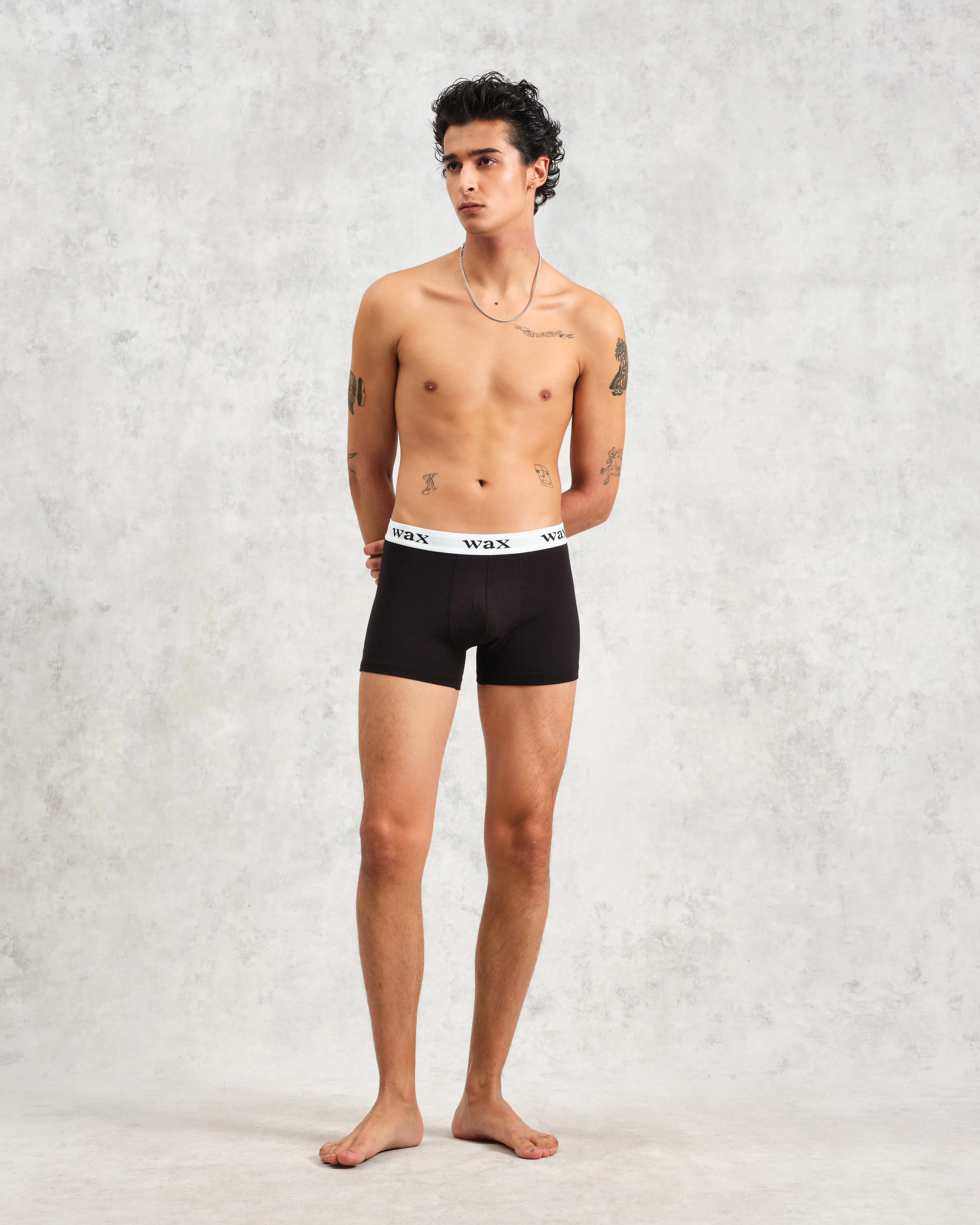 Brodie - Black Stretch Cotton Boxers sold by Wax London product image thumbnail 4
