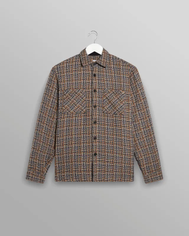 Whiting Overshirt Charcoal Eden Check sold by Wax London