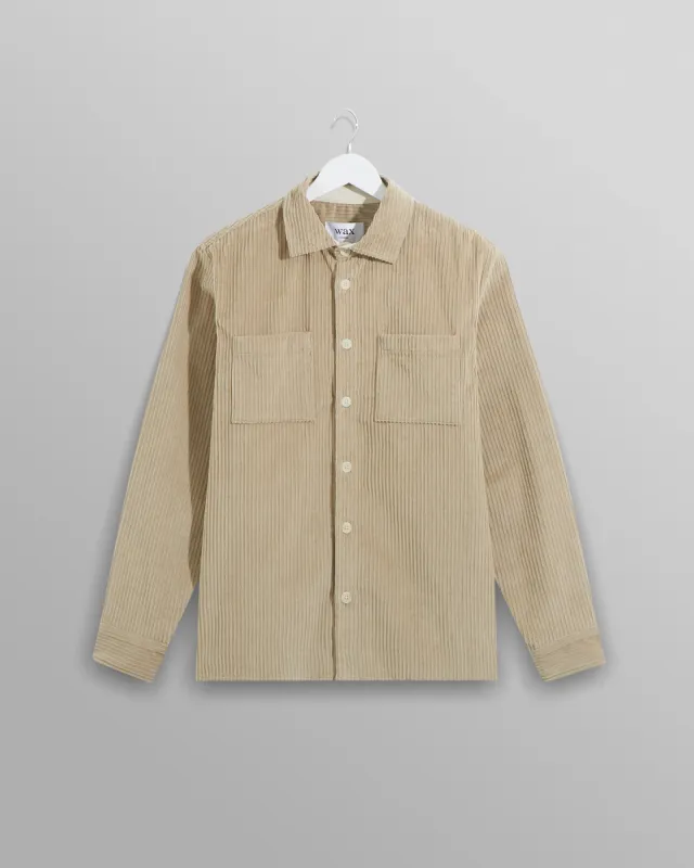 Whiting Overshirt Sand Cord made by Wax London