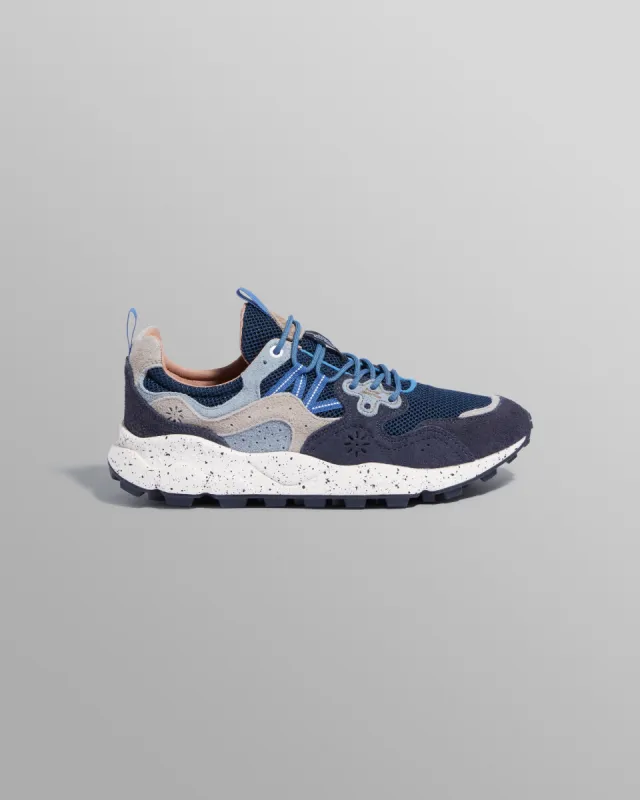 Flower Mountain Trainers Navy/Light Blue/Grey sold by Wax London