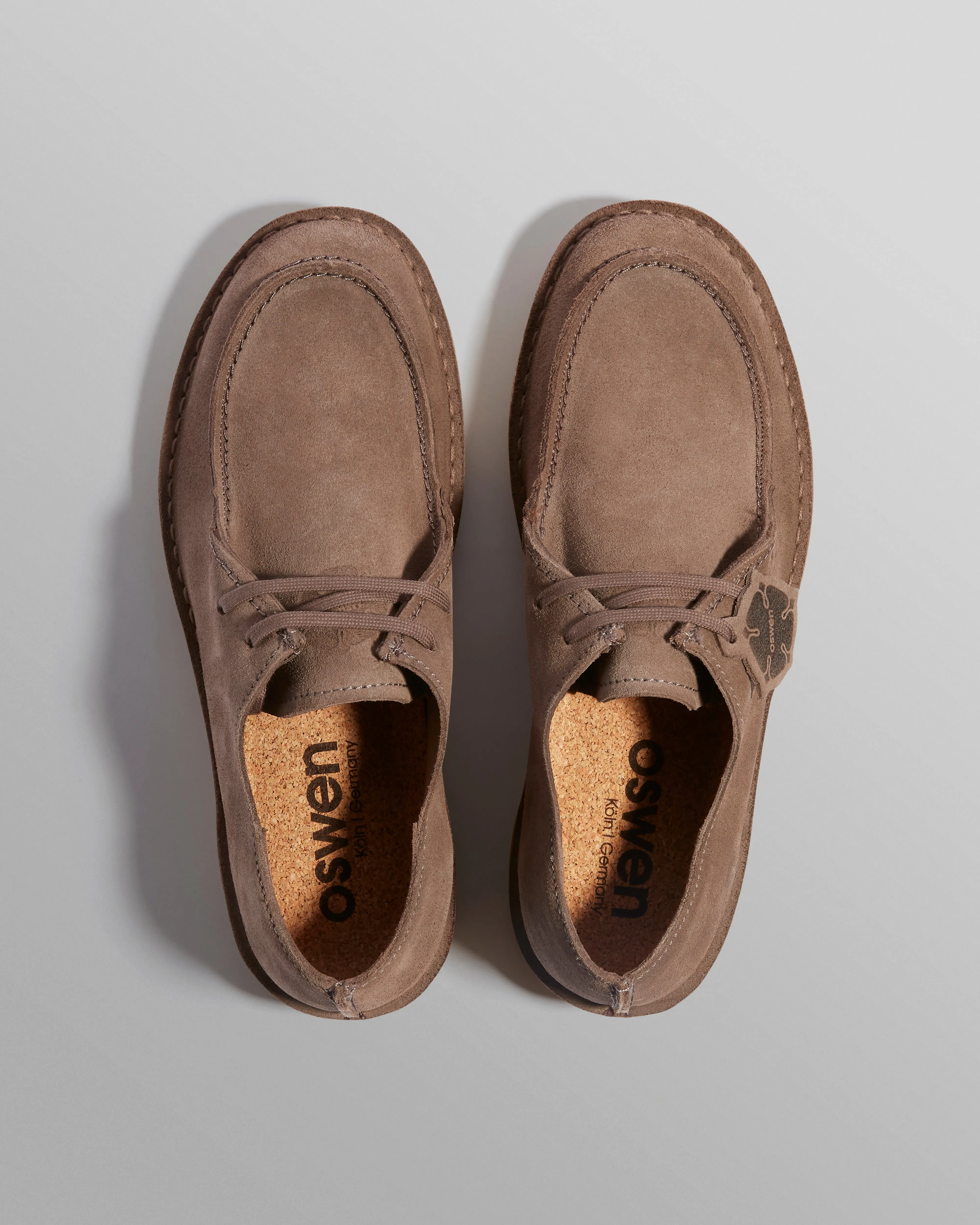 Oswen Ewaldi Low Shoes Taupe Suede sold by Wax London product image thumbnail 2