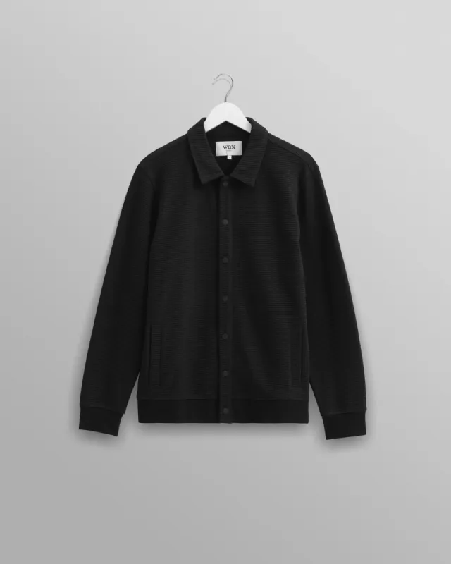 Hays - Black Waffle Overshirt sold by Wax London