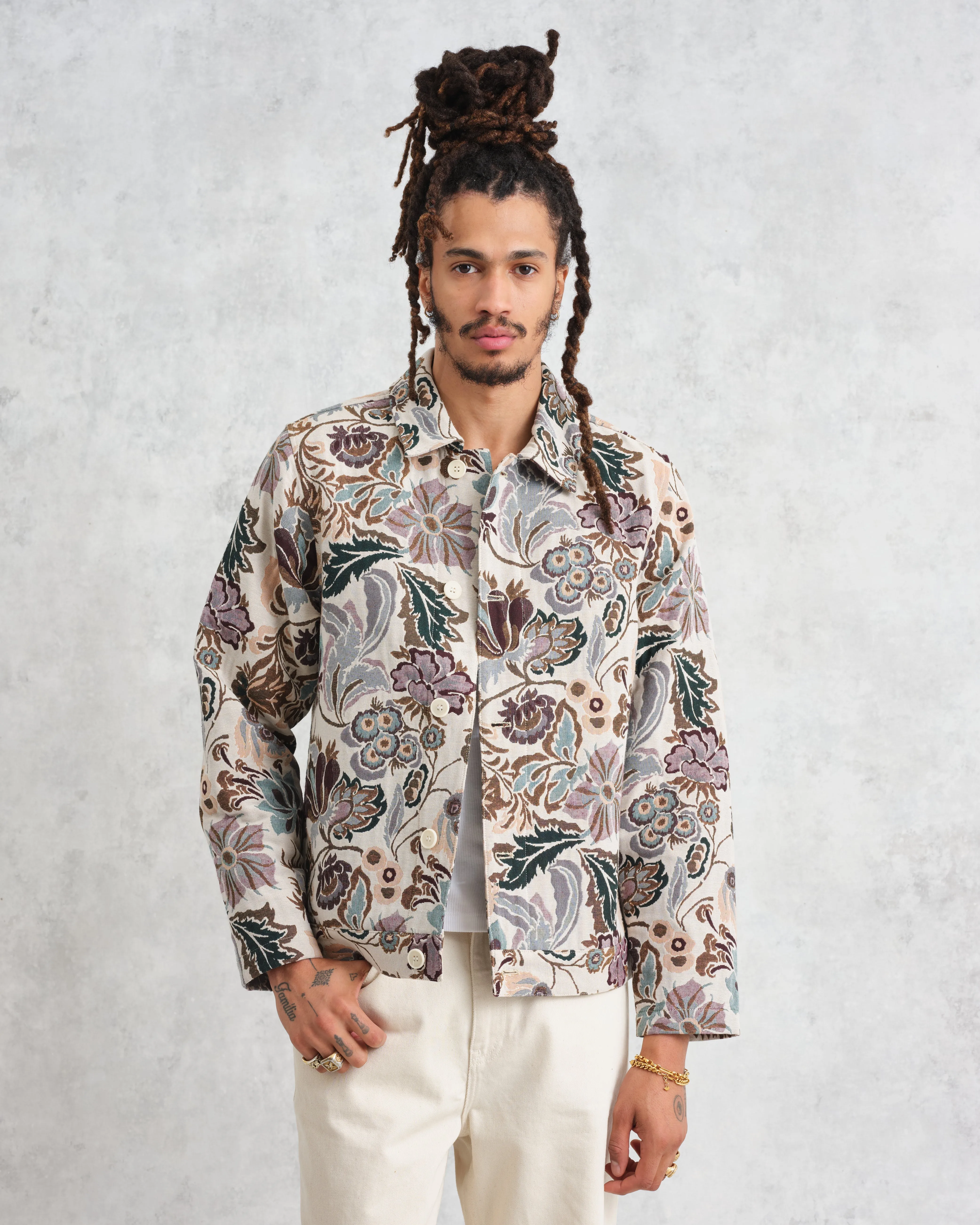 Iggy Jacket Ecru/Multi Botanical Jacquard sold by Wax London product image thumbnail 2