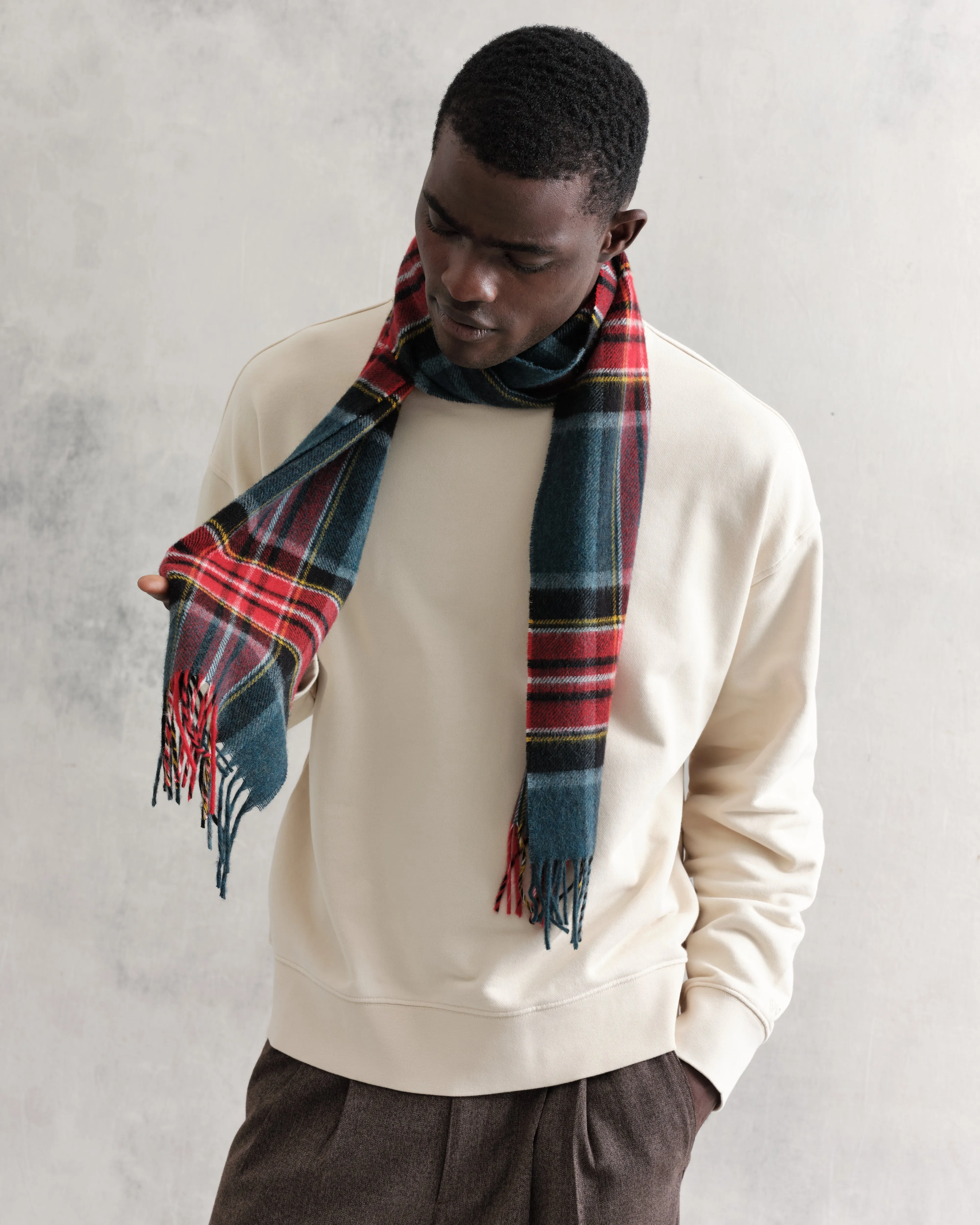 Eden Scarf Red Check sold by Wax London product image thumbnail 2