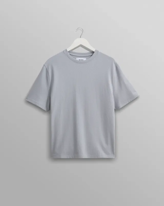 Dean T-Shirt Textured Blue sold by Wax London