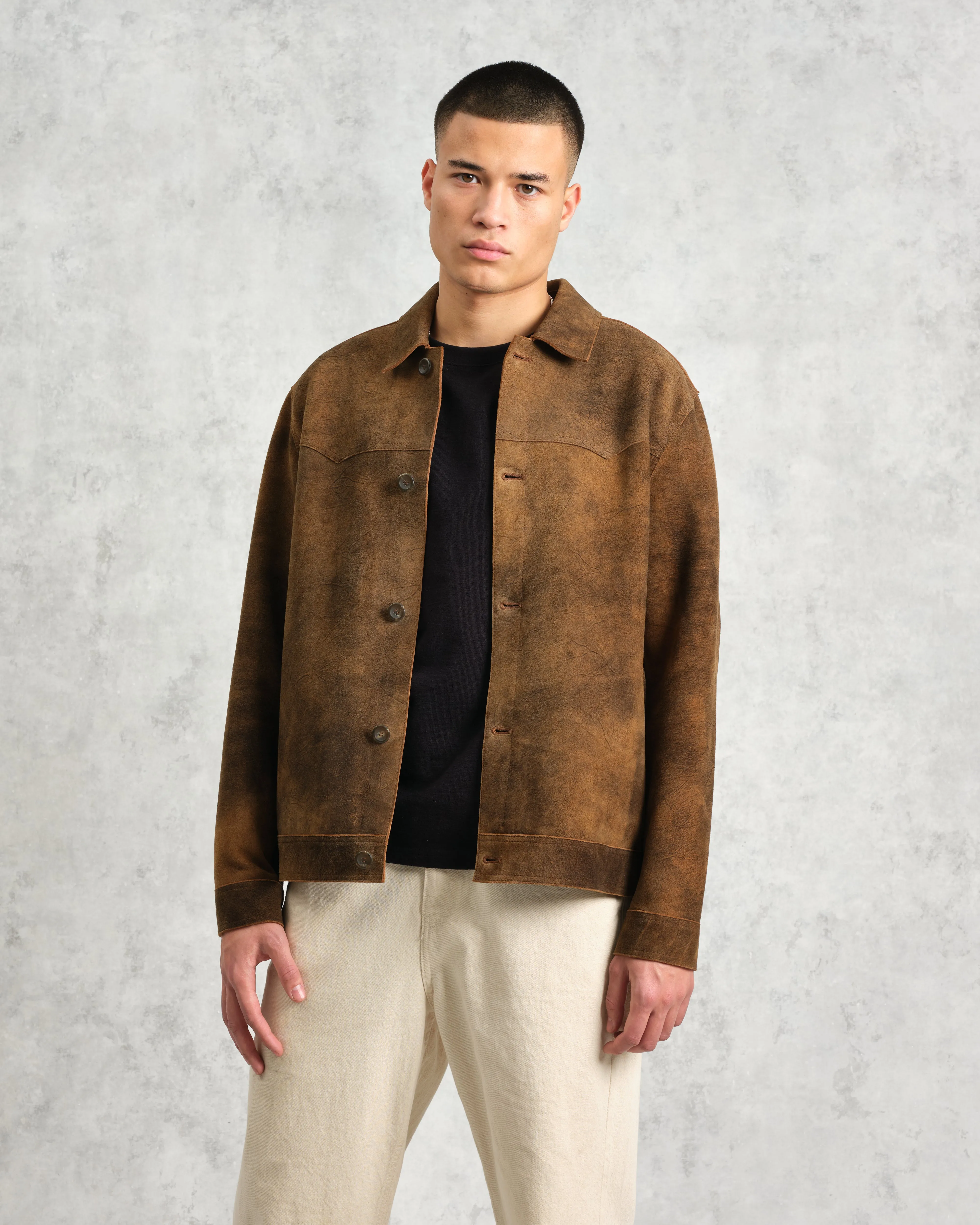 Fen - Tonal Brown Suede Jacket sold by Wax London product image thumbnail 2