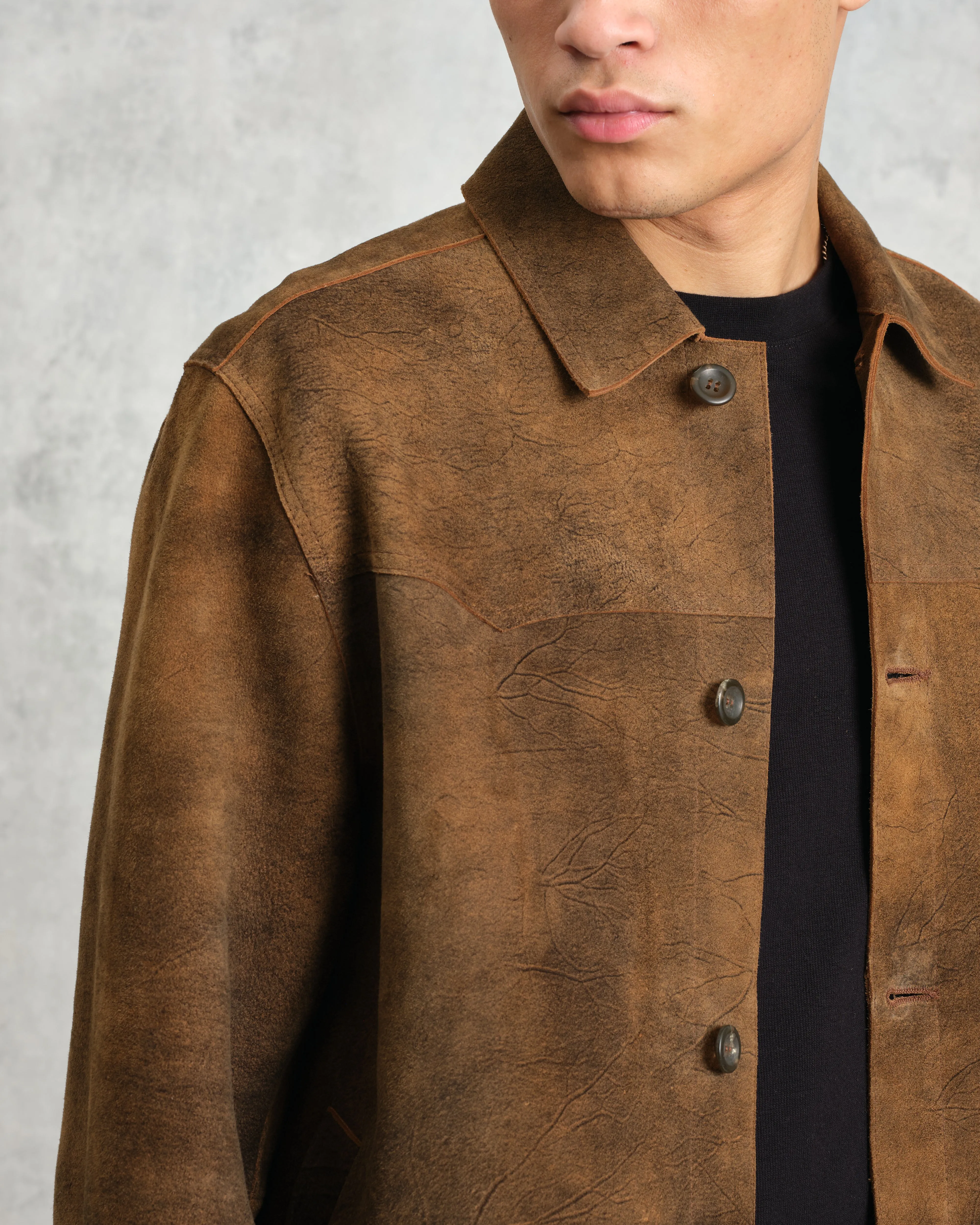Fen - Tonal Brown Suede Jacket sold by Wax London product image thumbnail 3