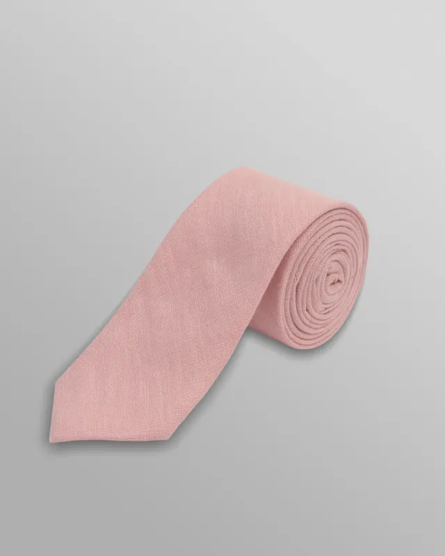 Pavillion - Pale Pink Linen Tie made by Wax London