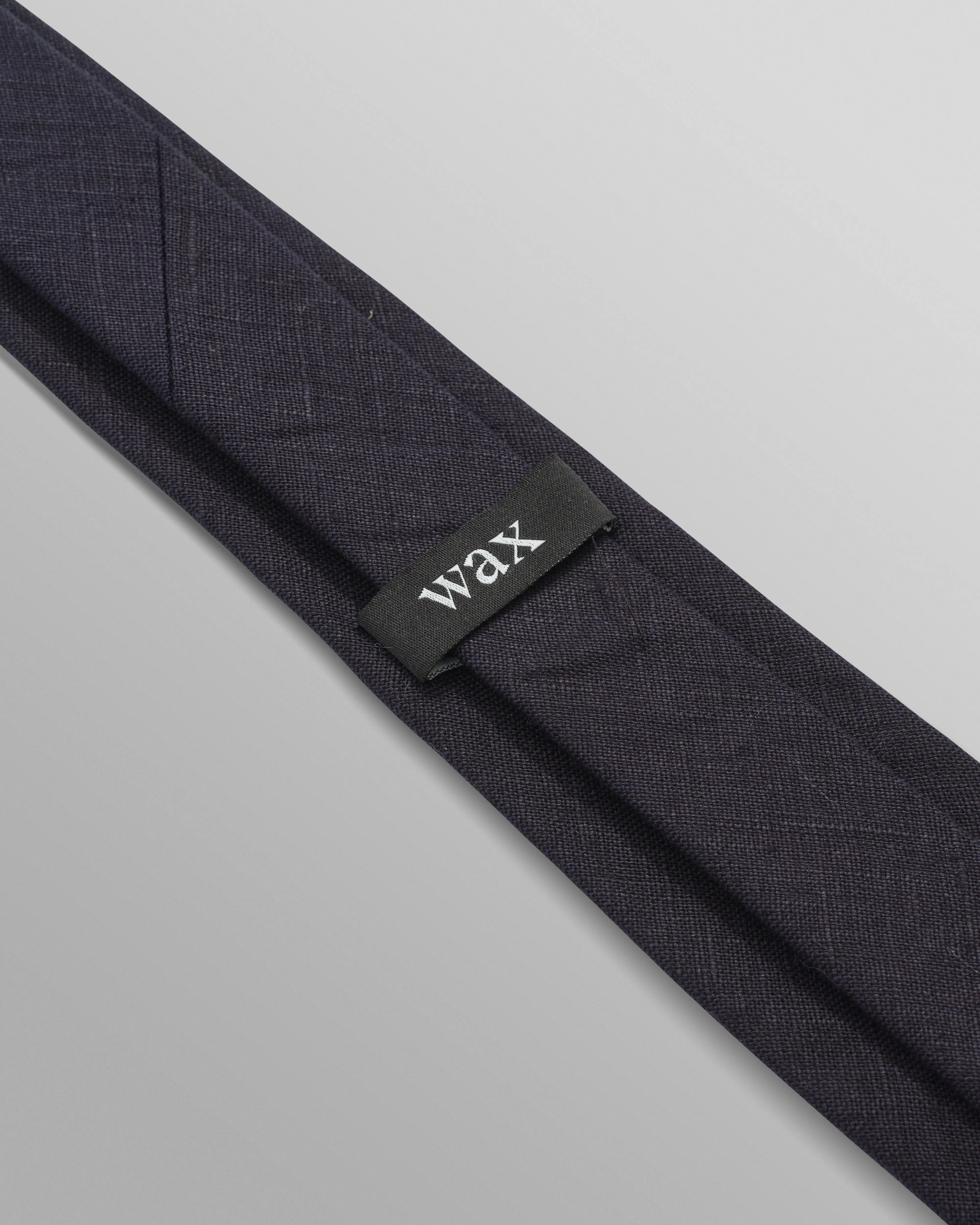 Pavillion - Midnight Navy Linen Tie sold by Wax London product image thumbnail 5