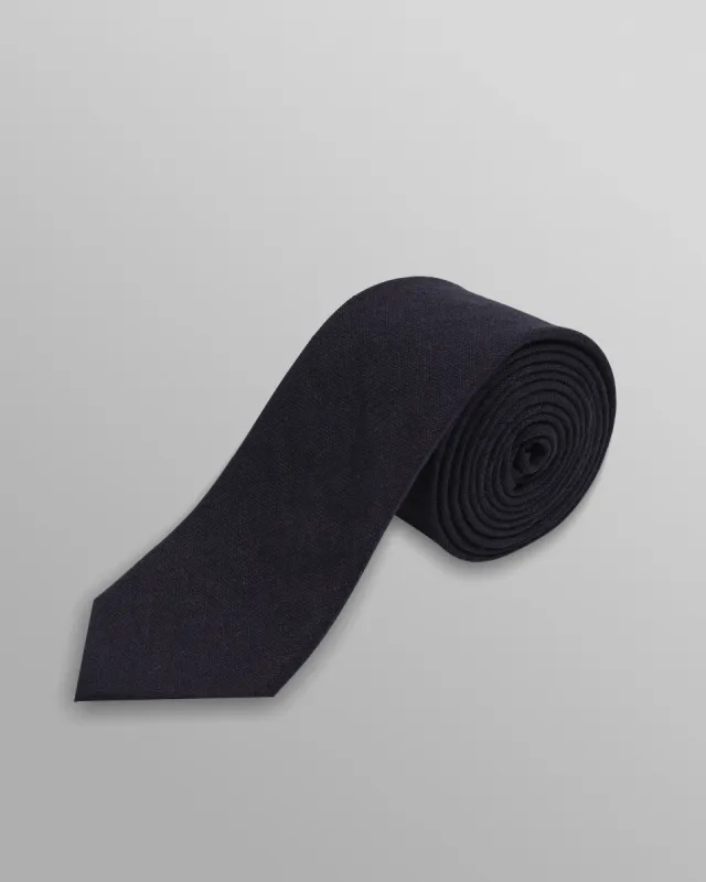 Pavillion - Midnight Navy Linen Tie made by Wax London