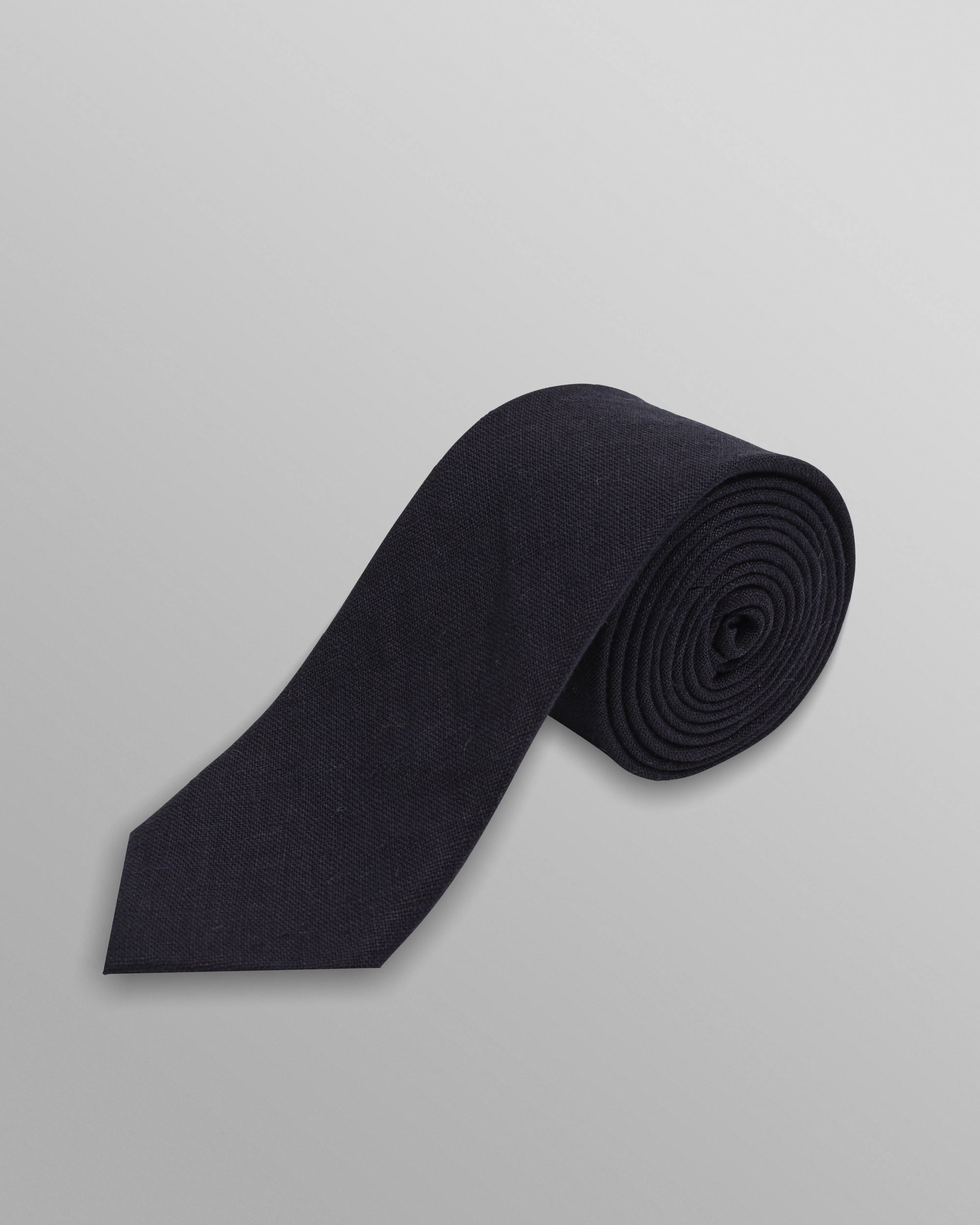 Pavillion - Midnight Navy Linen Tie sold by Wax London