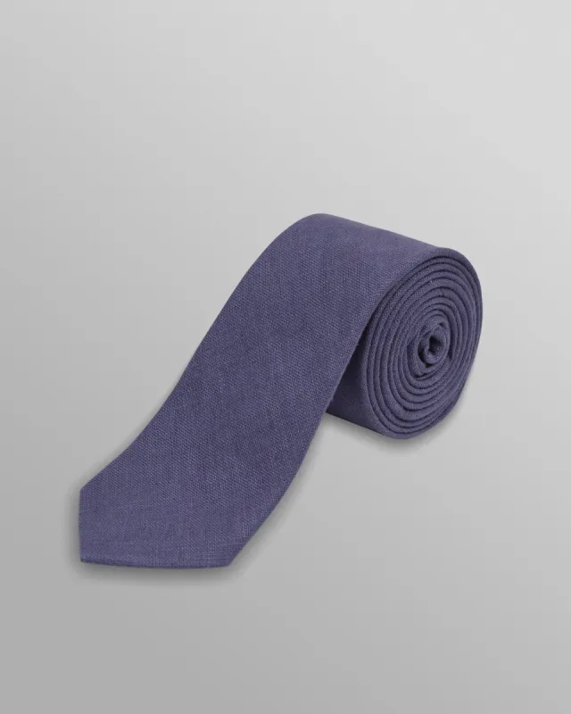 Pavillion - Mid Blue Linen Tie made by Wax London