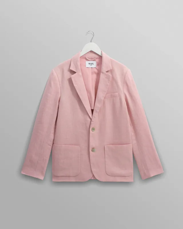 Fintry - Pale Pink Linen Blazer sold by Wax London