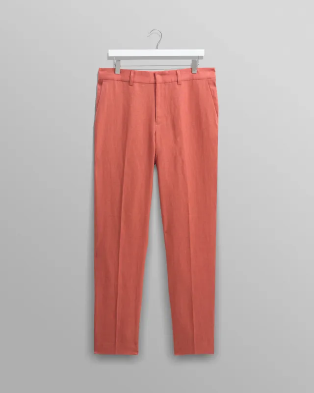 Alp - Terracotta Linen Trousers sold by Wax London