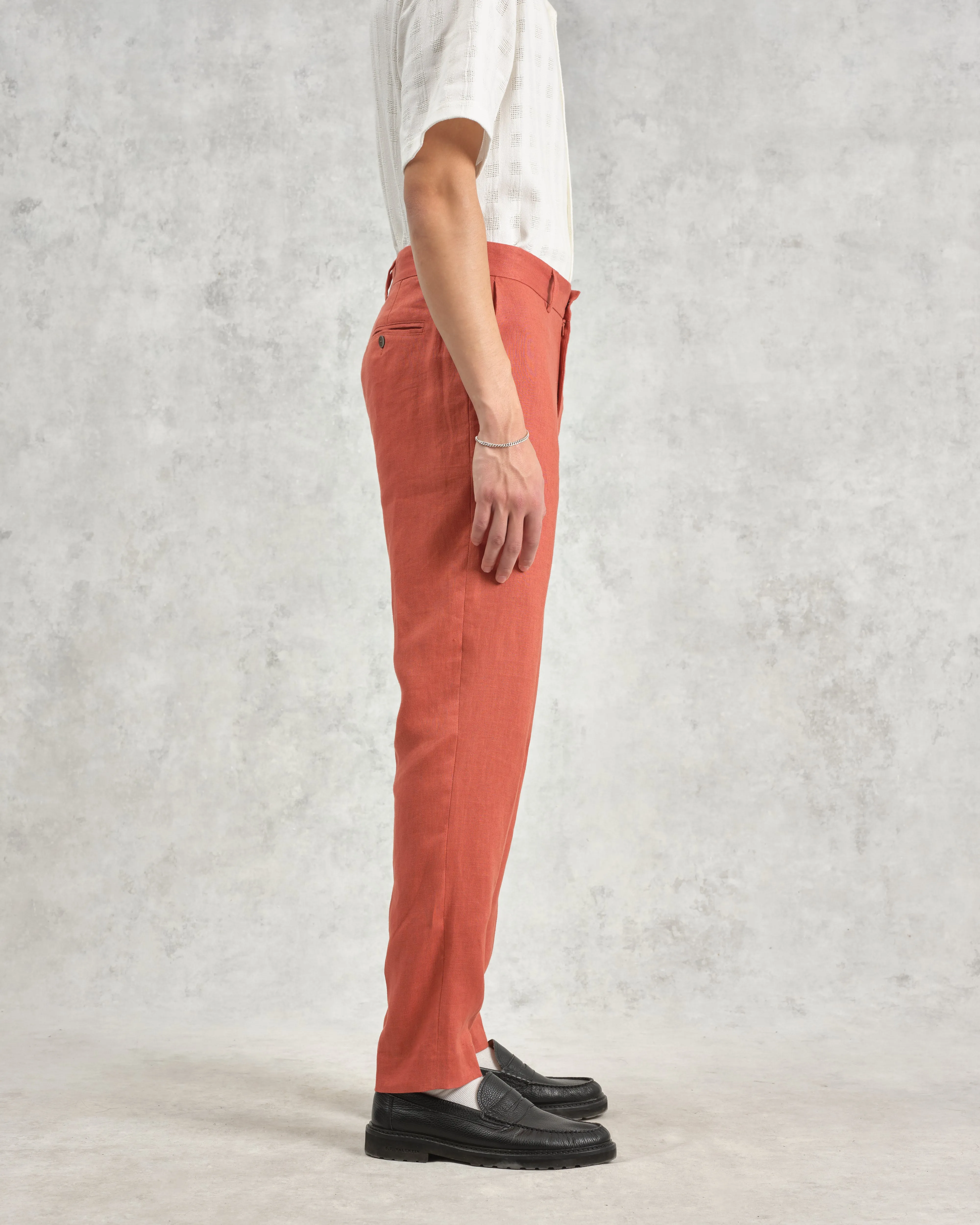 Alp - Terracotta Linen Trousers sold by Wax London product image thumbnail 5