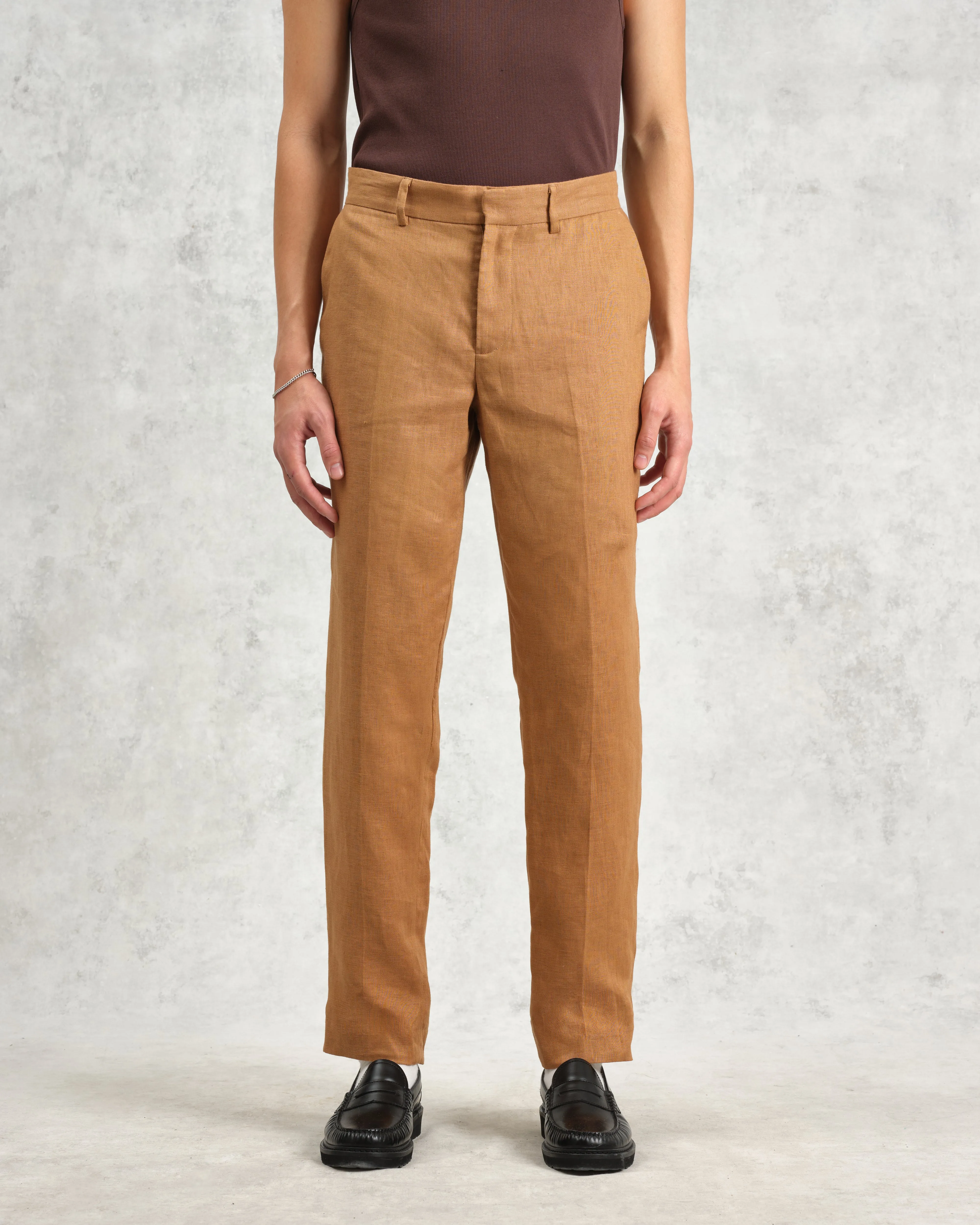 Alp - Tan Linen Trousers sold by Wax London product image thumbnail 3